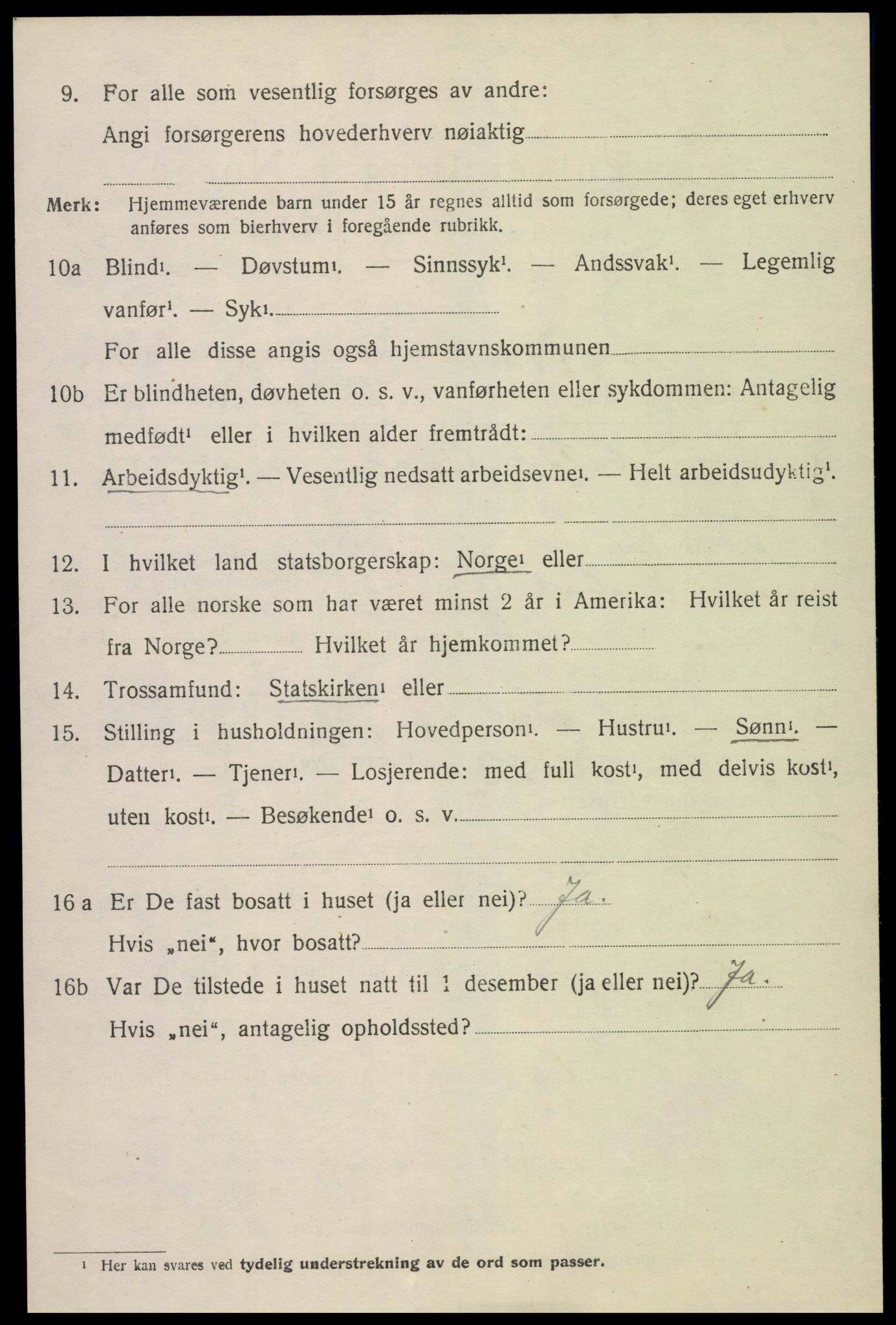 SAK, 1920 census for Øyestad, 1920, p. 3675