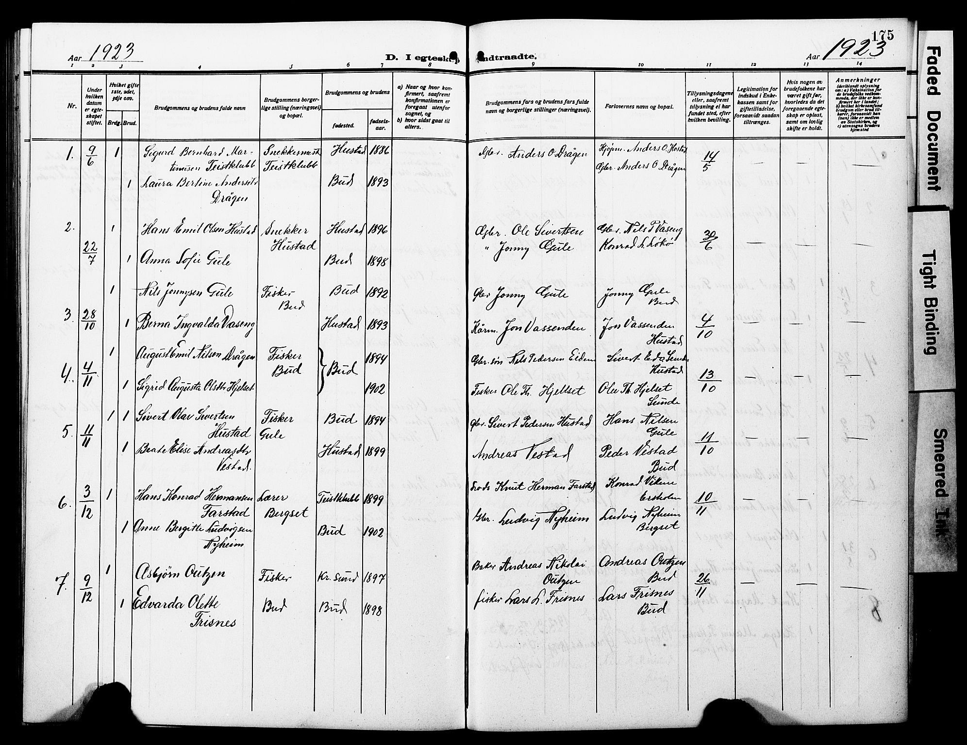 Ministerialprotokoller, klokkerbøker og fødselsregistre - Møre og Romsdal, SAT/A-1454/566/L0774: Parish register (copy) no. 566C03, 1910-1929, p. 175