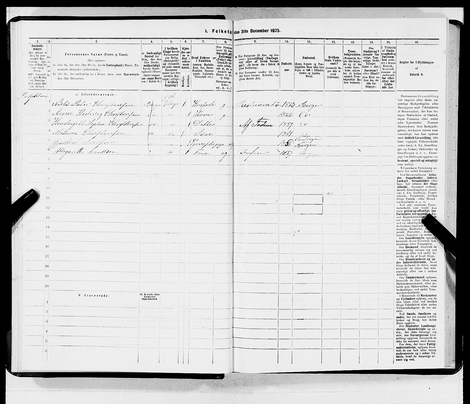 SAB, 1875 census for 1301 Bergen, 1875, p. 3345