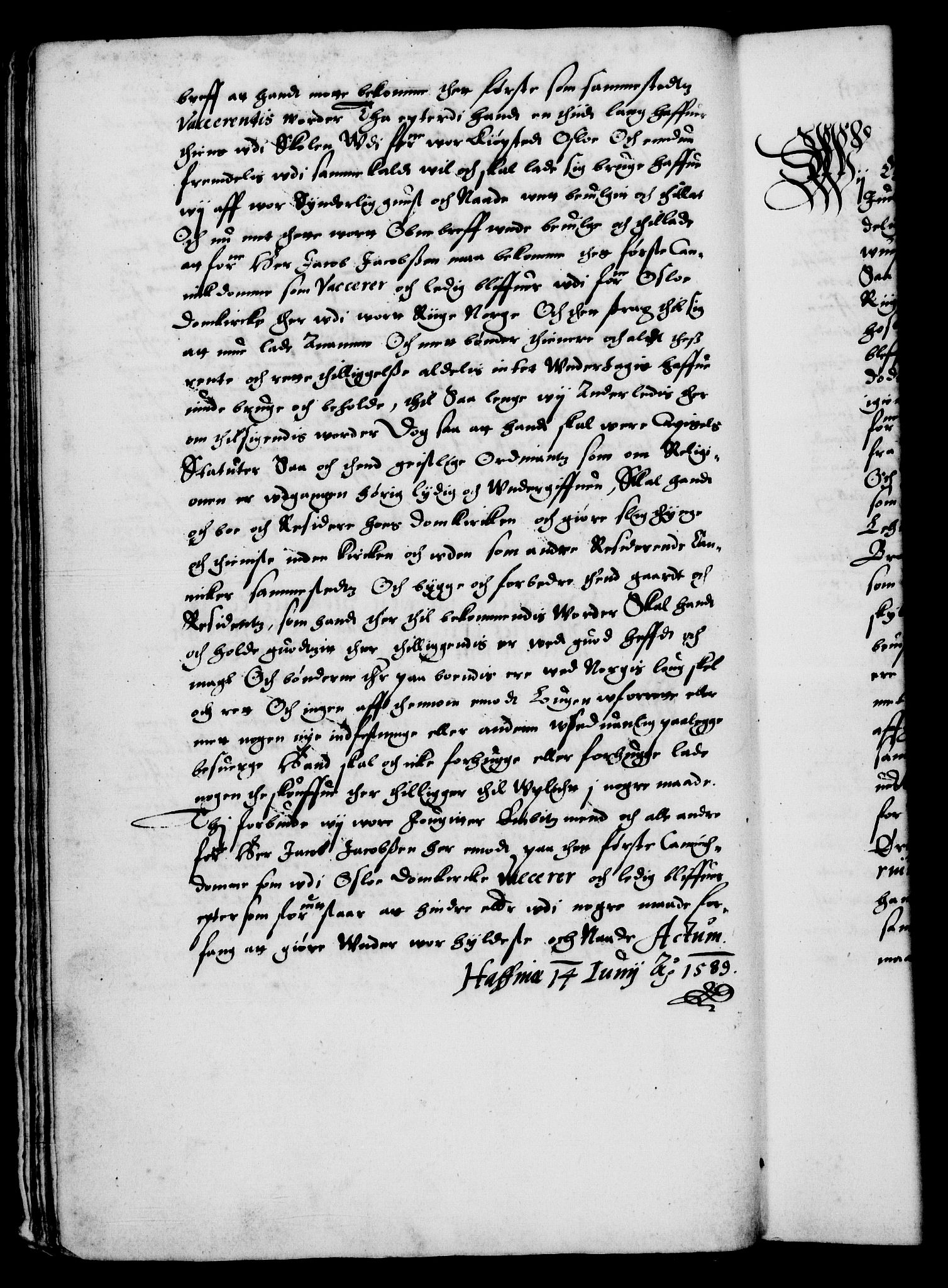 Danske Kanselli 1572-1799, AV/RA-EA-3023/F/Fc/Fca/Fcaa/L0002: Norske registre (mikrofilm), 1588-1596, p. 44b