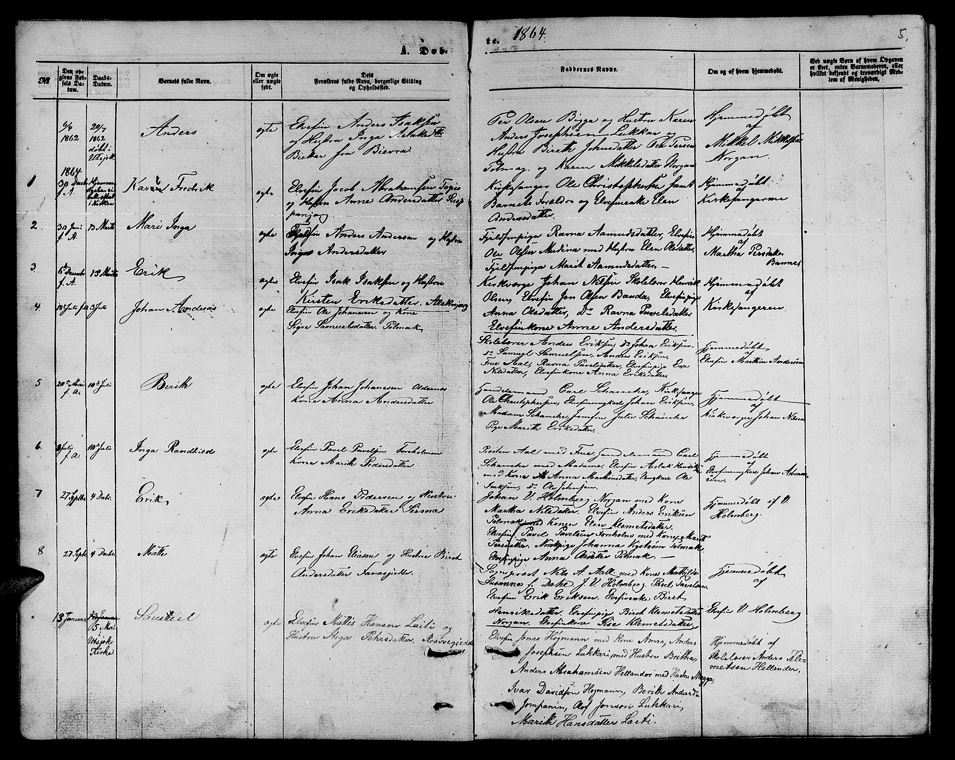 Nesseby sokneprestkontor, SATØ/S-1330/H/Hb/L0006klokker: Parish register (copy) no. 6, 1860-1876, p. 5