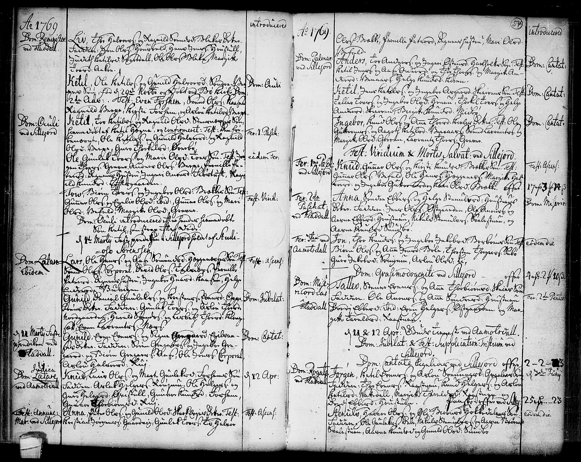 Seljord kirkebøker, SAKO/A-20/F/Fa/L0007: Parish register (official) no. I 7, 1755-1800, p. 54
