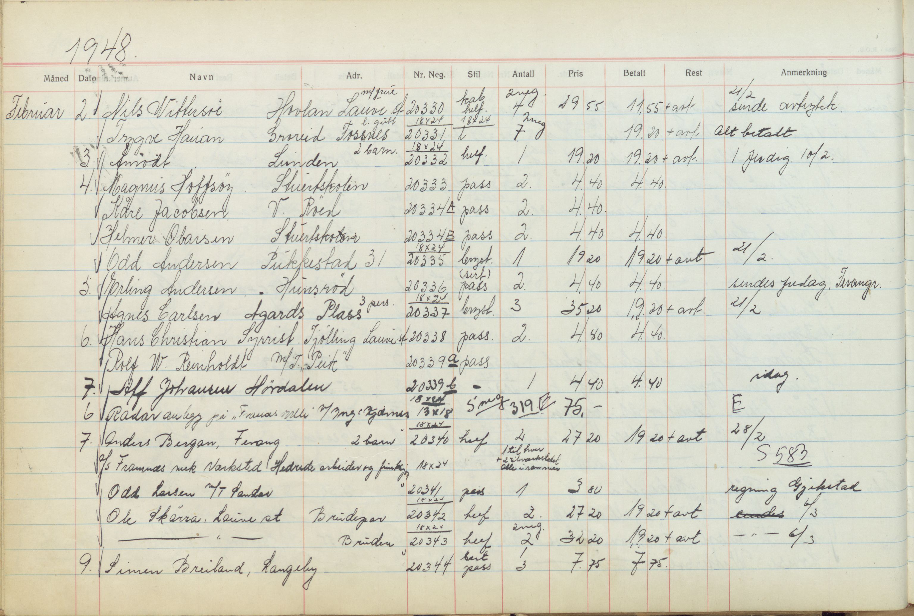 Pa 1494 - Jørgensen, Antonius. Fotograf, VEMU/A-2760/F/Fb, 1927-1984, p. 1233