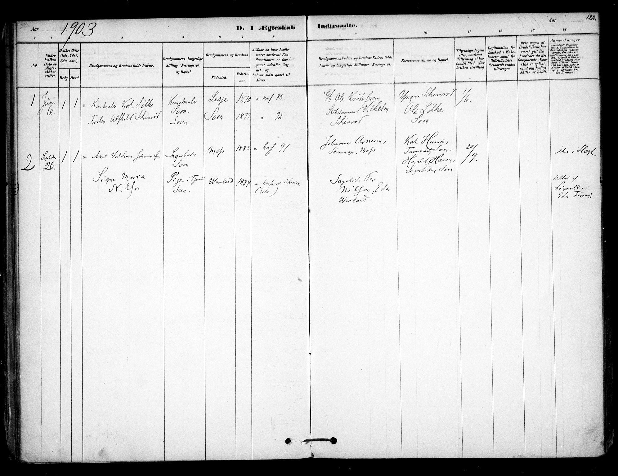 Vestby prestekontor Kirkebøker, AV/SAO-A-10893/F/Fc/L0001: Parish register (official) no. III 1, 1878-1906, p. 122