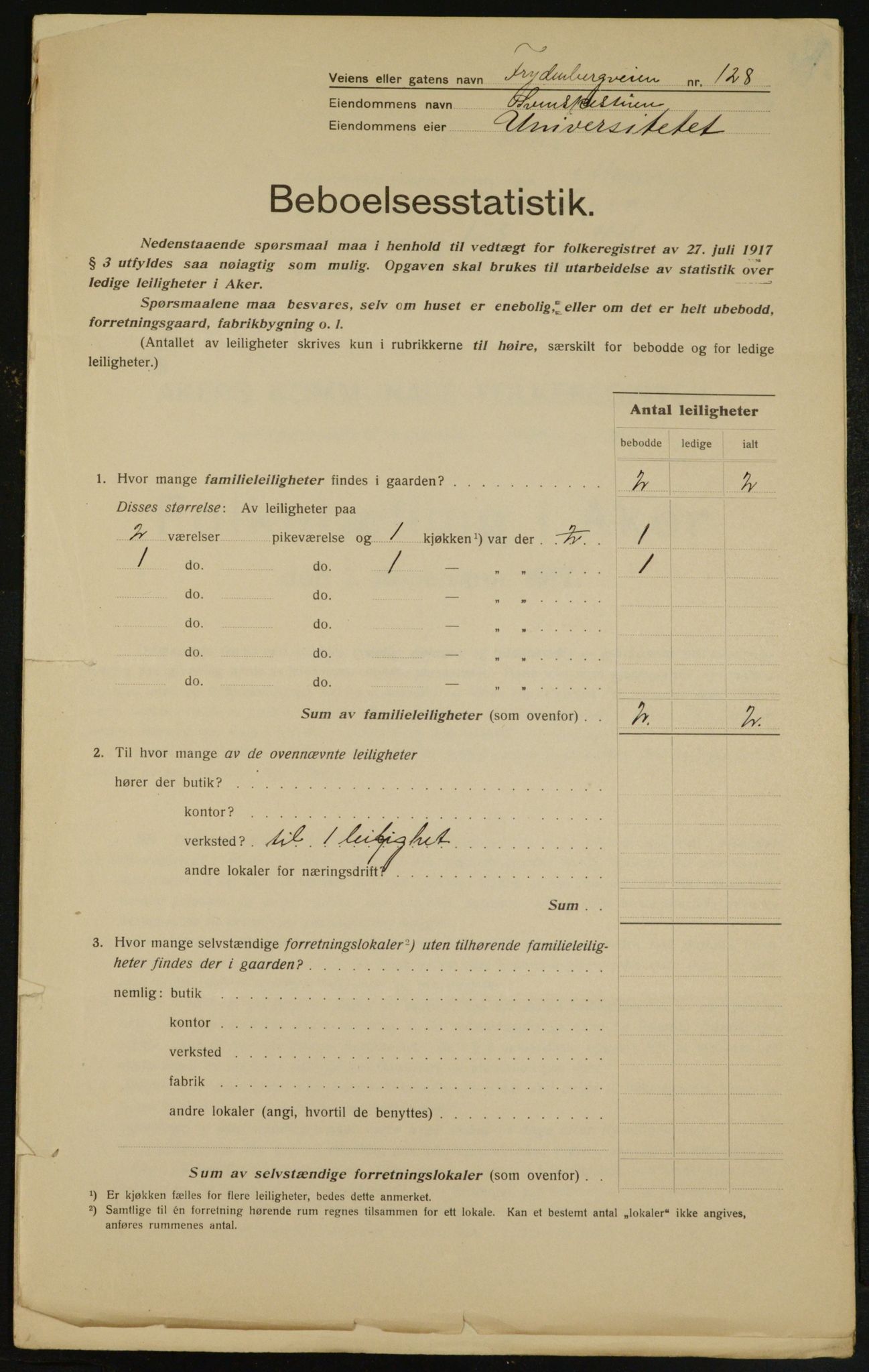 OBA, Municipal Census 1917 for Aker, 1917, p. 29513