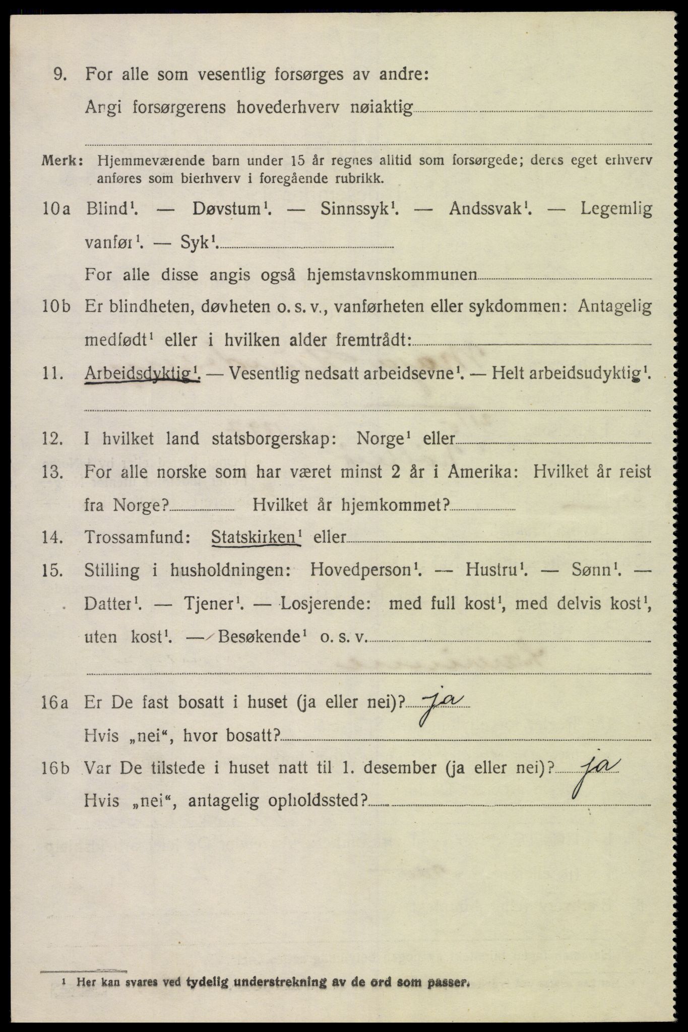 SAK, 1920 census for Vennesla, 1920, p. 4299