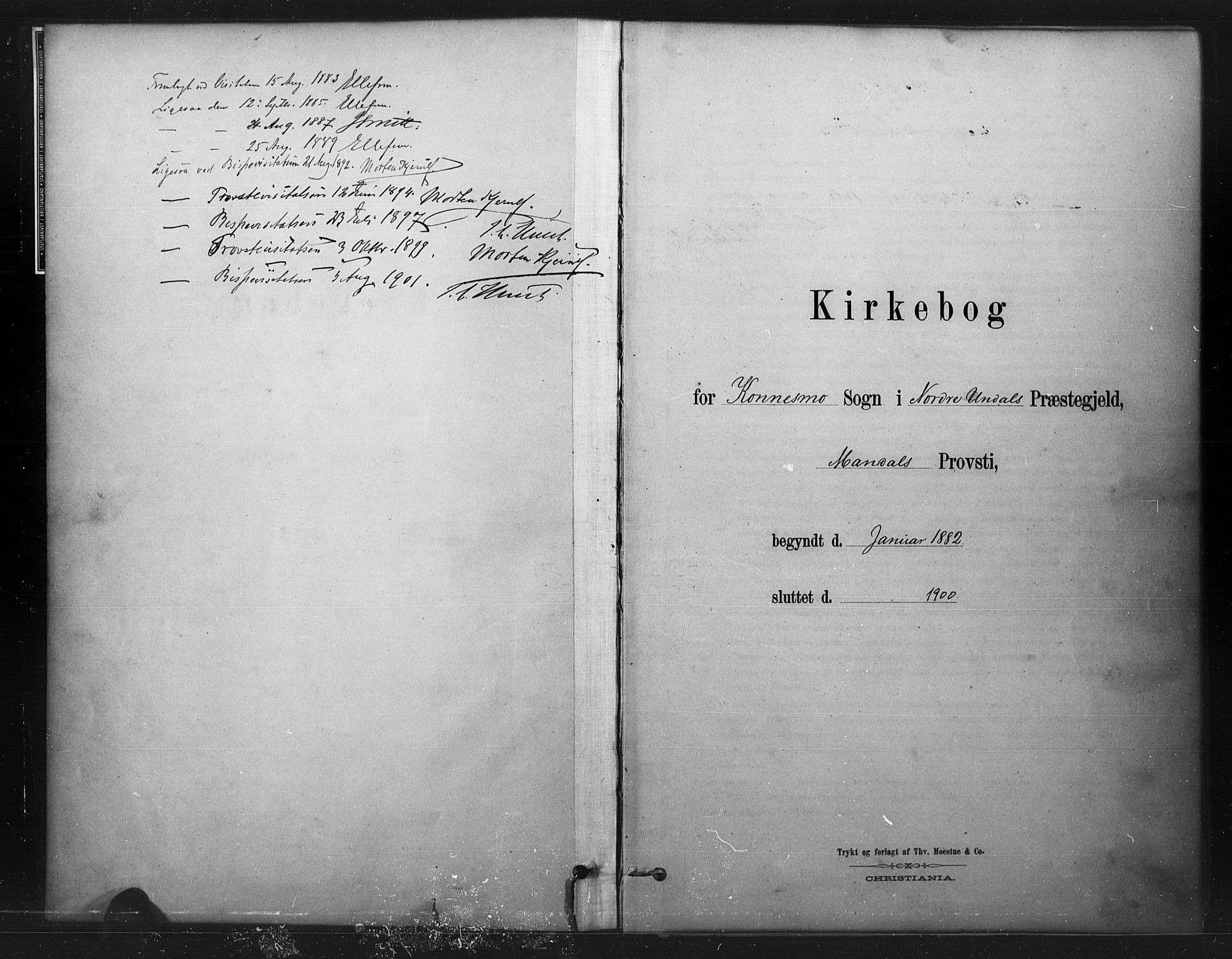 Nord-Audnedal sokneprestkontor, SAK/1111-0032/F/Fa/Faa/L0003: Parish register (official) no. A 3, 1882-1900