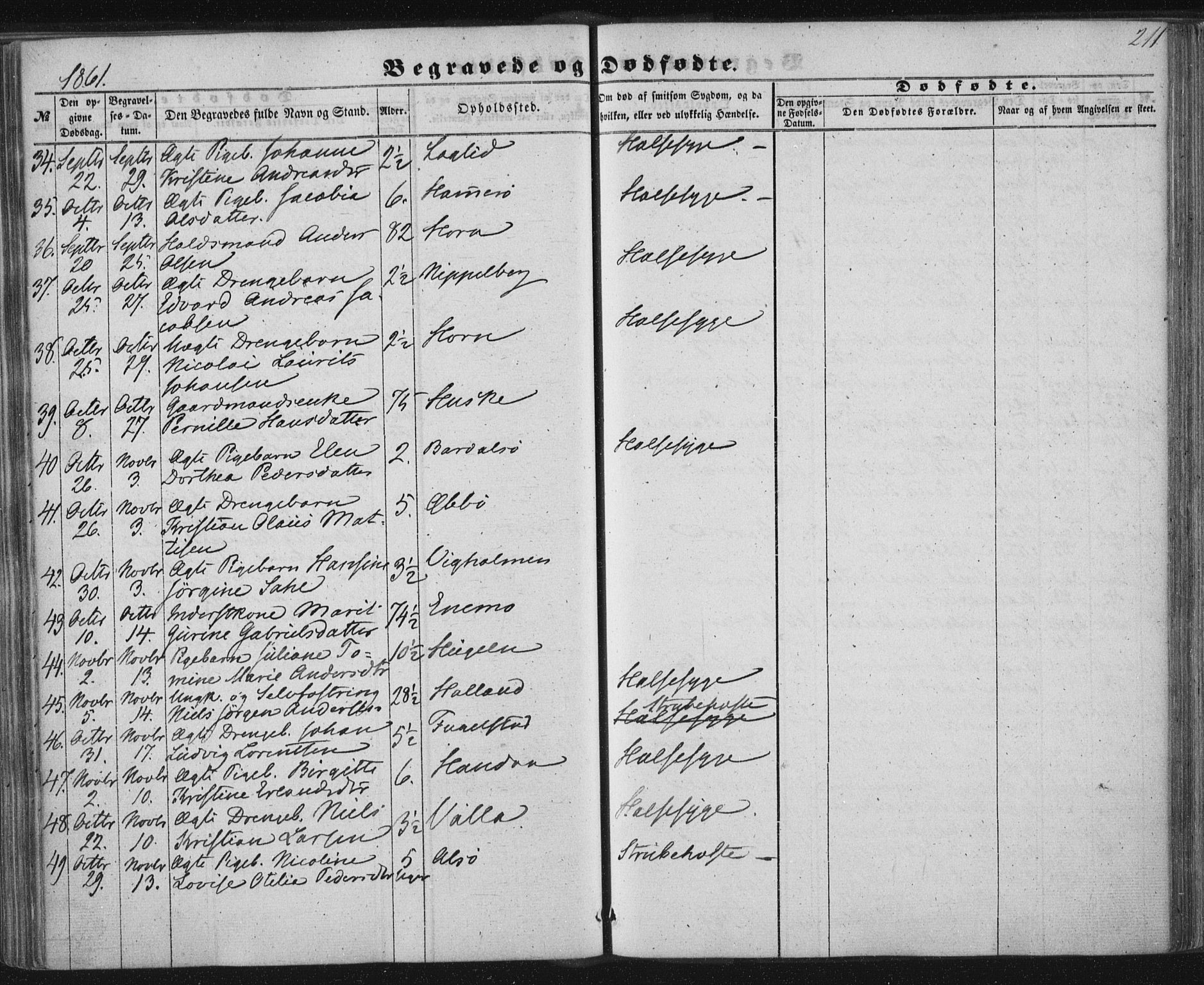 Ministerialprotokoller, klokkerbøker og fødselsregistre - Nordland, AV/SAT-A-1459/838/L0550: Parish register (official) no. 838A08, 1855-1865, p. 211