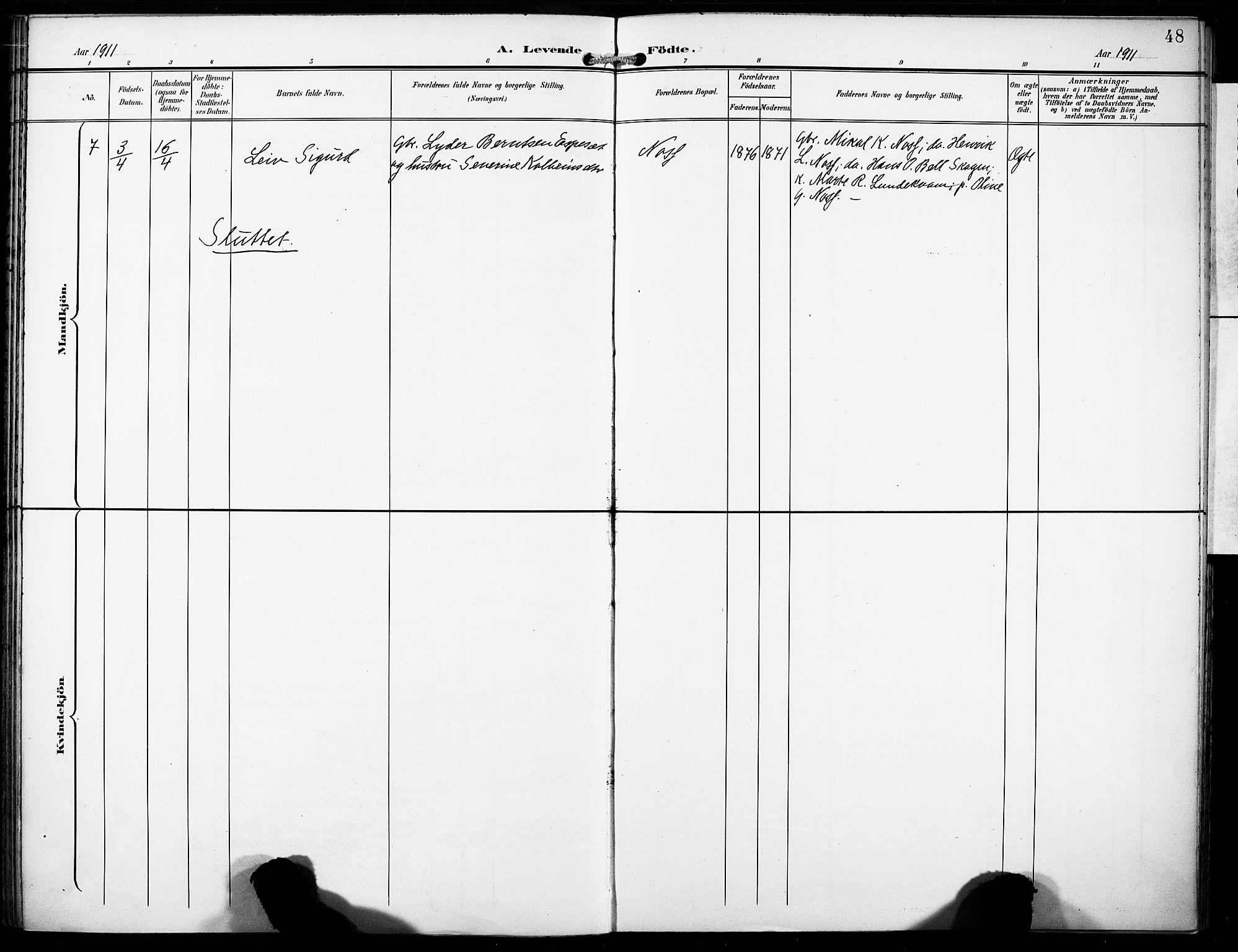 Gaular sokneprestembete, SAB/A-80001/H/Haa: Parish register (official) no. B 2, 1898-1911, p. 48