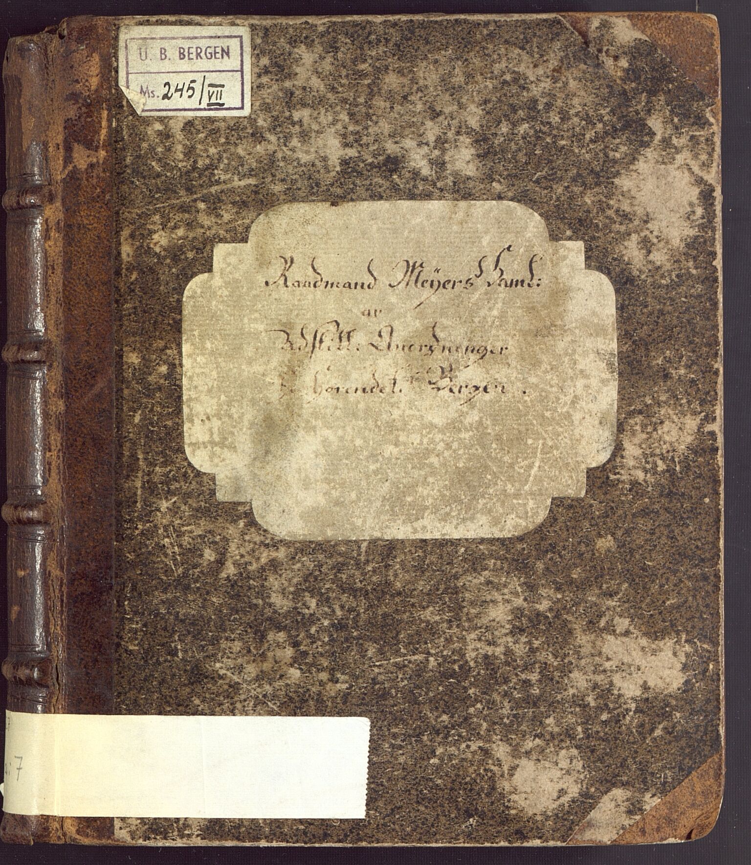 De eligerte menn, BBA/A-0527/I/Ia/L0007: Meyers samlinger av adskillige gamle og nyere Anordninger m.v. henhørende til Bergen, 1754