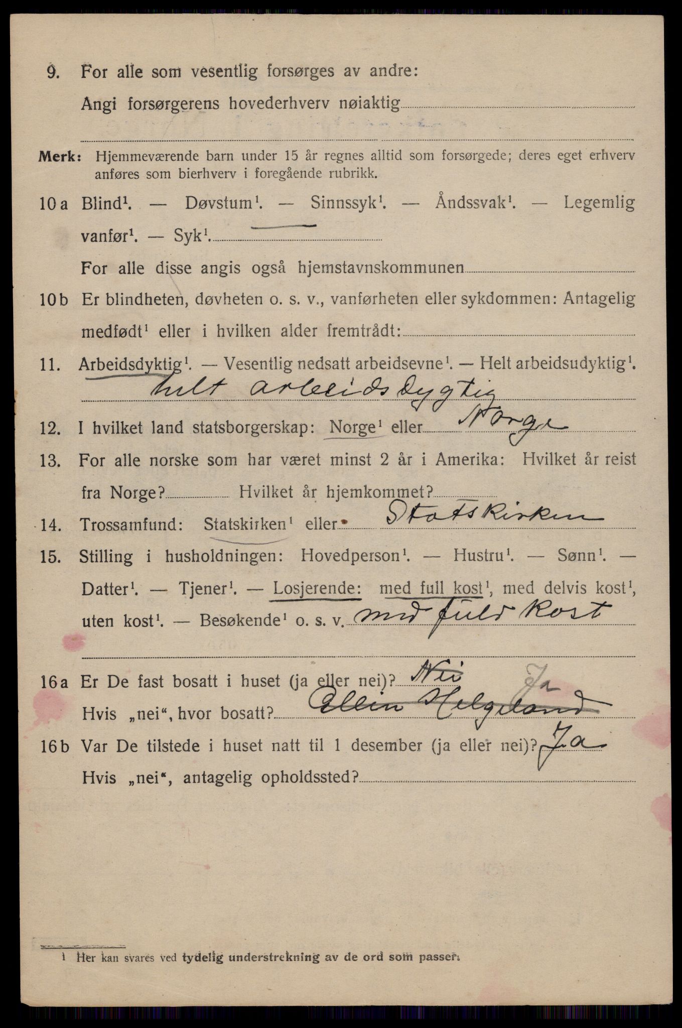 SAT, 1920 census for Trondheim, 1920, p. 87829