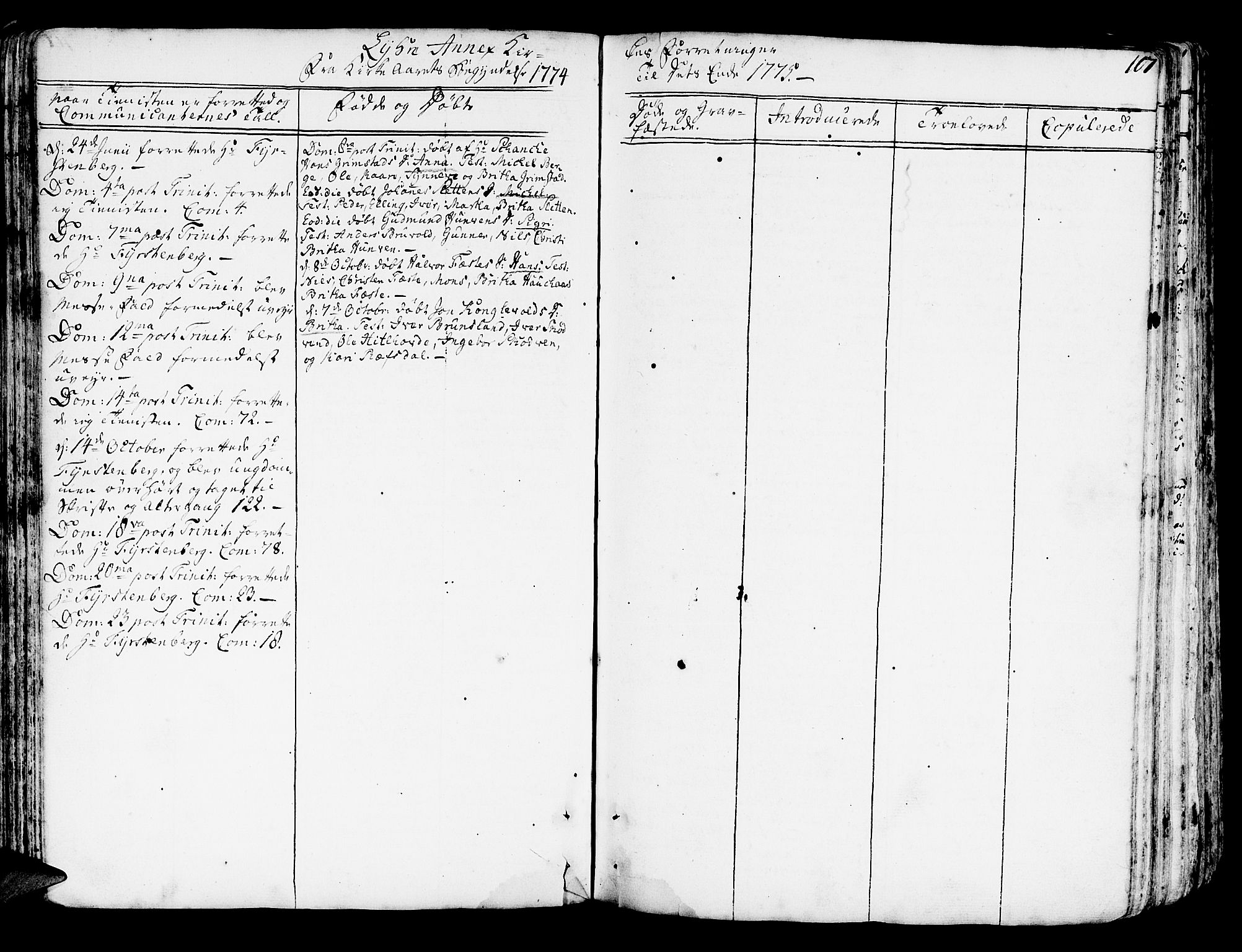 Lindås Sokneprestembete, AV/SAB-A-76701/H/Haa/Haaa/L0004: Parish register (official) no. A 4, 1764-1791, p. 107