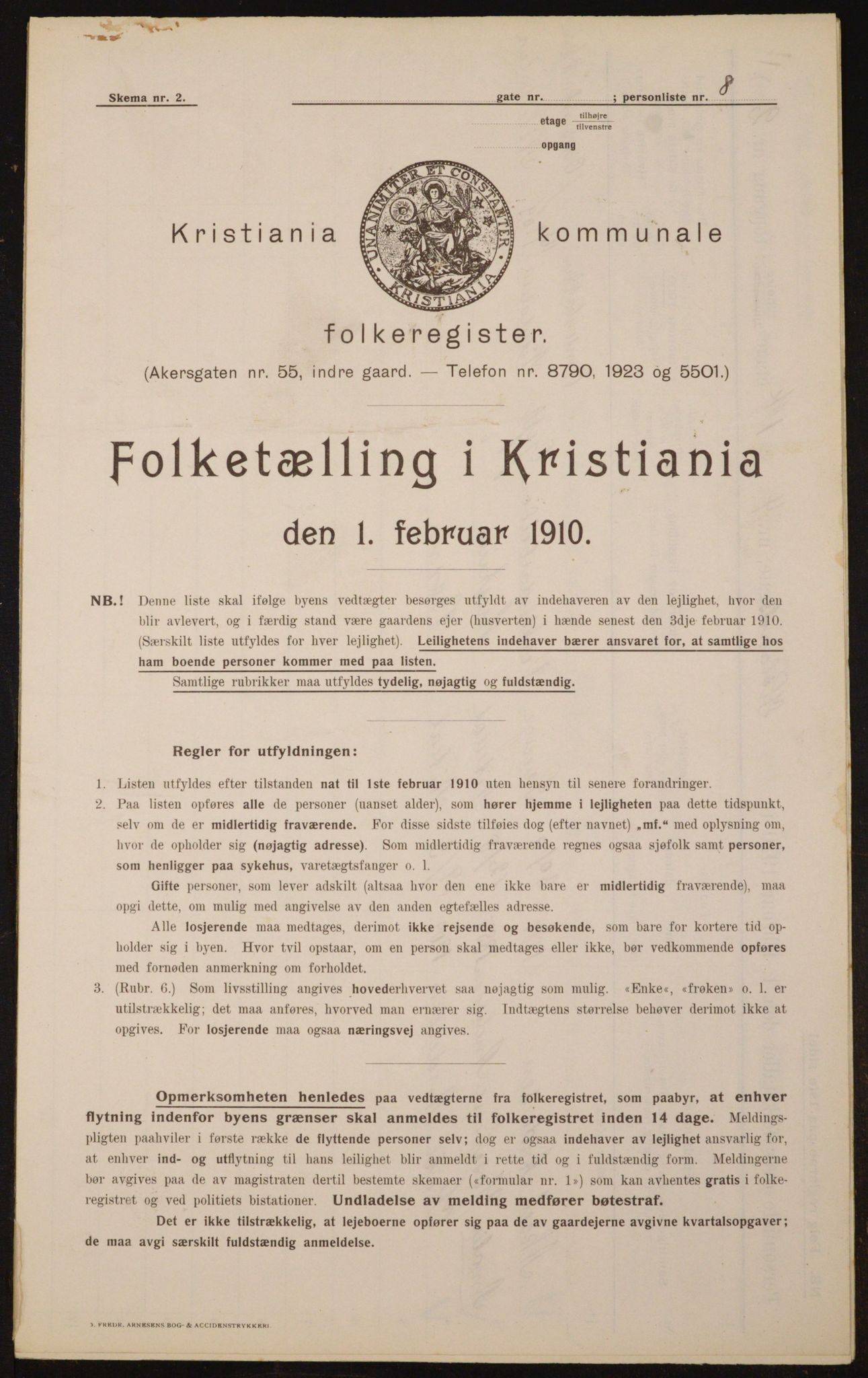 OBA, Municipal Census 1910 for Kristiania, 1910, p. 41470