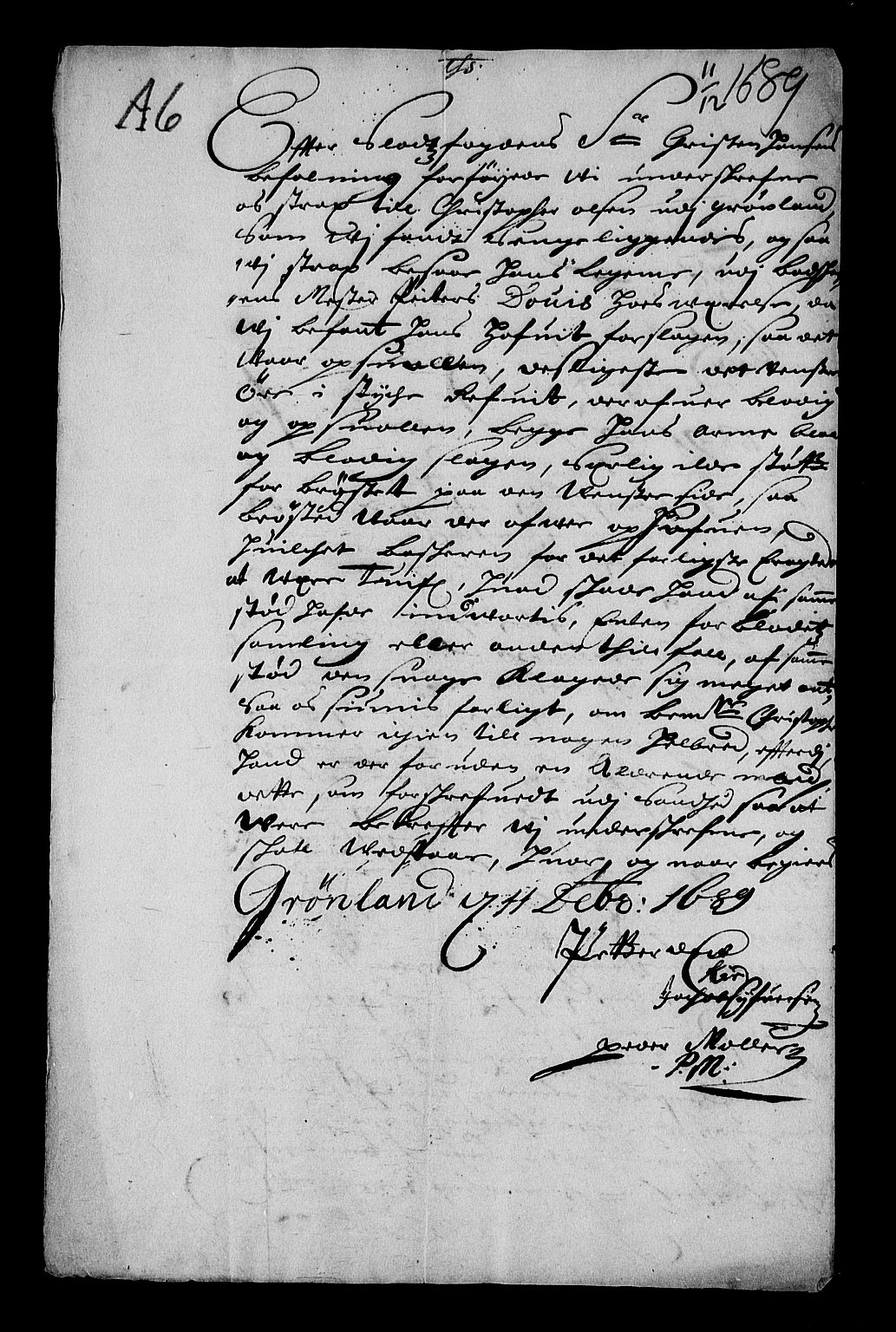 Stattholderembetet 1572-1771, AV/RA-EA-2870/Af/L0003: Avskrifter av vedlegg til originale supplikker, nummerert i samsvar med supplikkbøkene, 1689-1691, p. 76