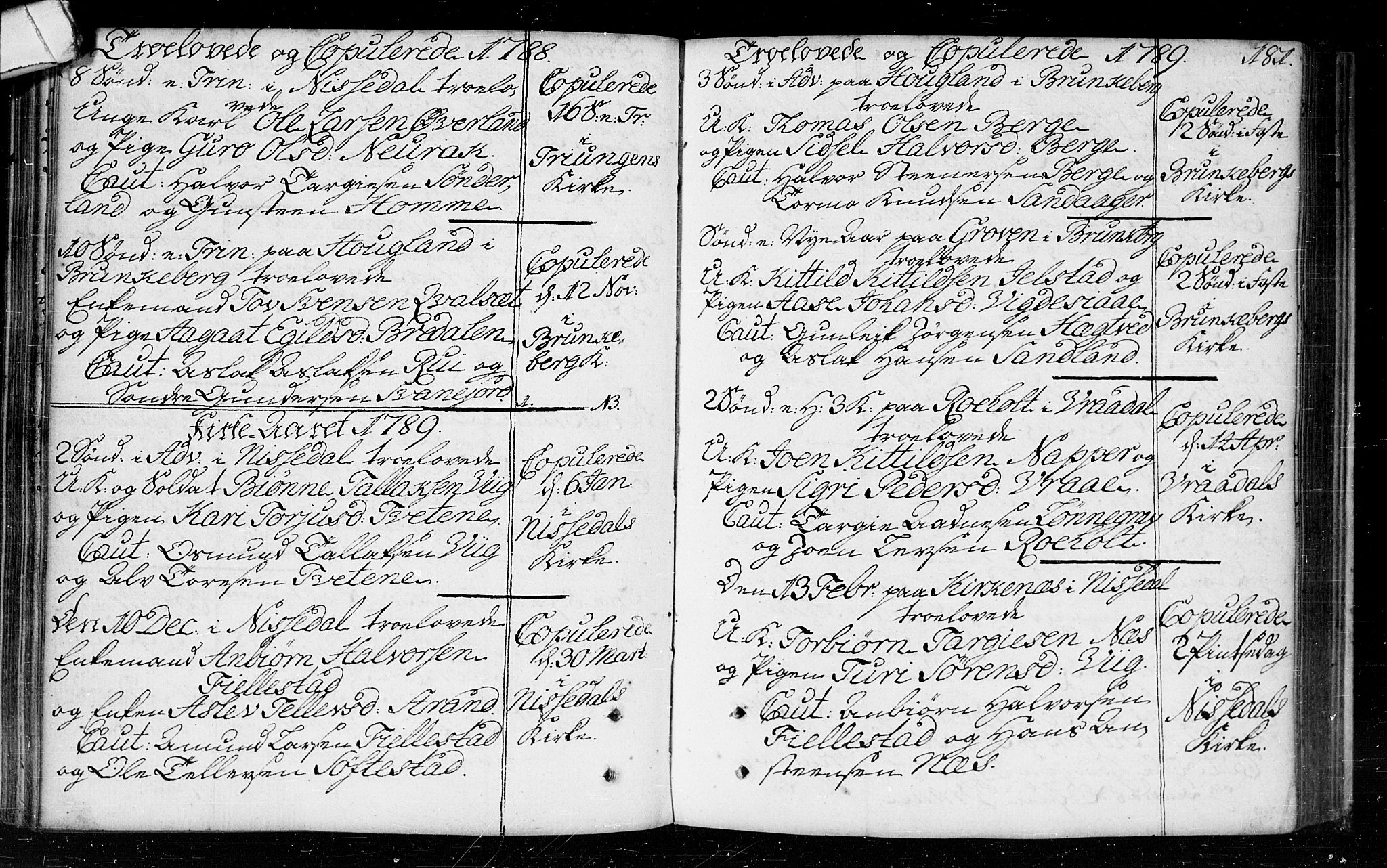 Kviteseid kirkebøker, SAKO/A-276/F/Fa/L0003: Parish register (official) no. I 3, 1787-1799, p. 181