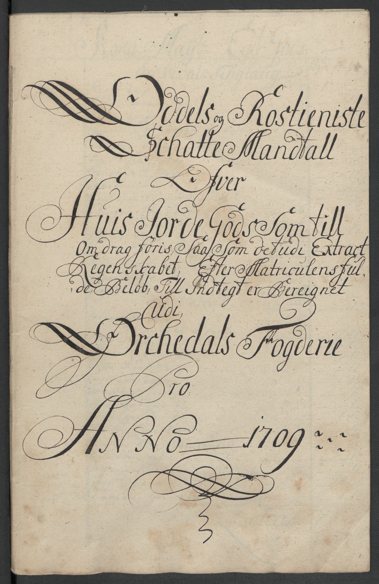 Rentekammeret inntil 1814, Reviderte regnskaper, Fogderegnskap, RA/EA-4092/R60/L3959: Fogderegnskap Orkdal og Gauldal, 1709, p. 335