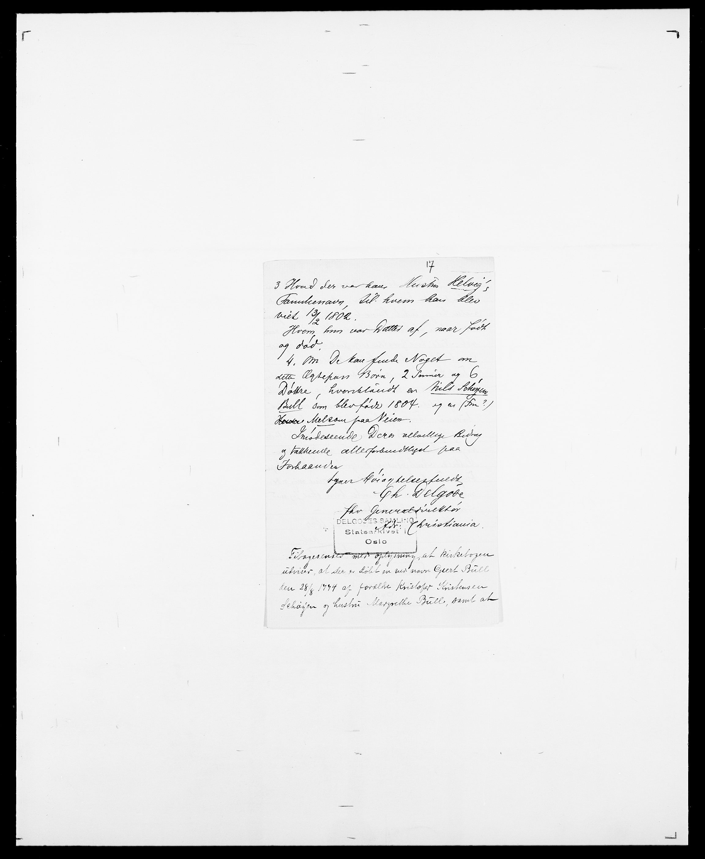 Delgobe, Charles Antoine - samling, AV/SAO-PAO-0038/D/Da/L0007: Buaas - Caphengst, p. 269