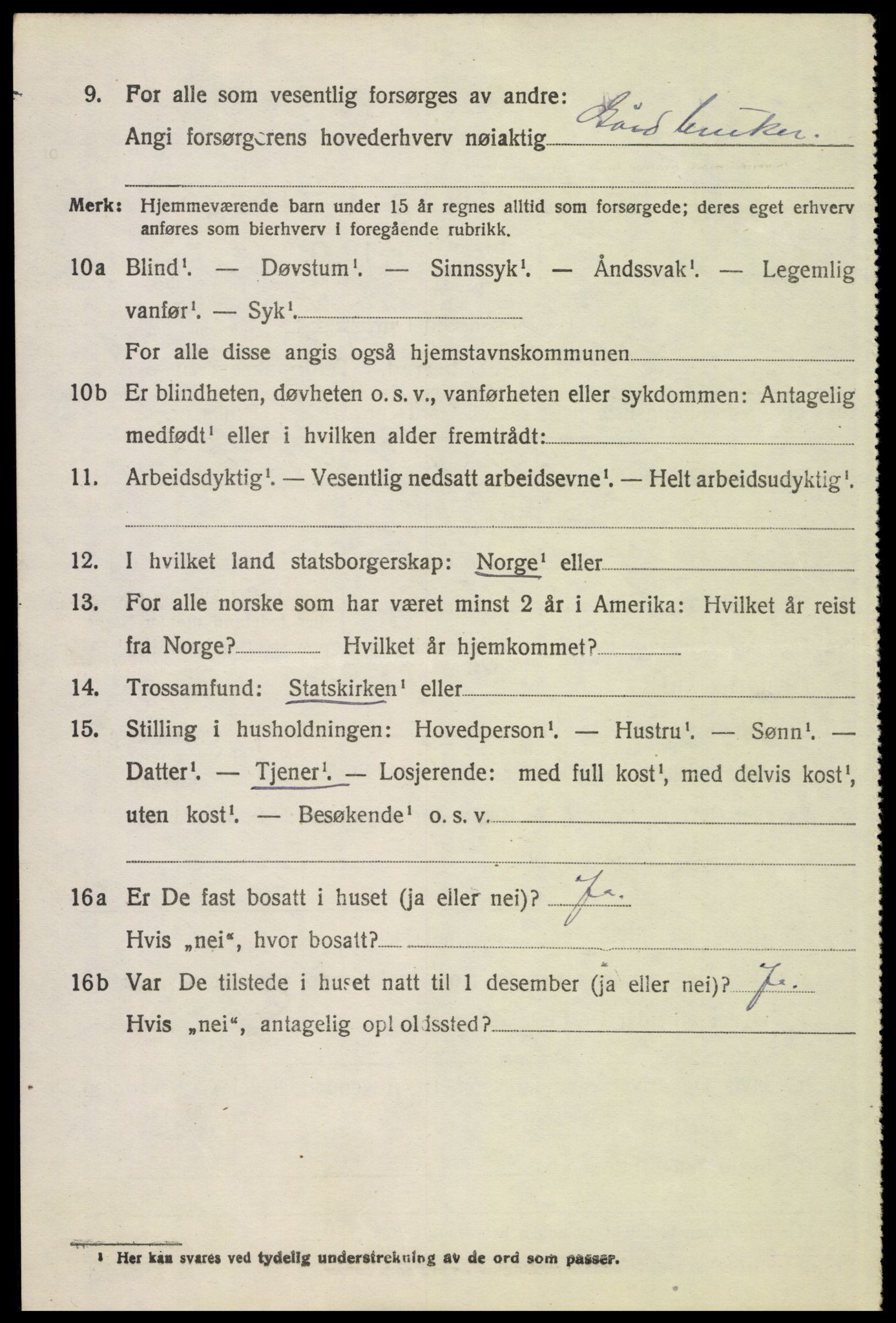 SAH, 1920 census for Alvdal, 1920, p. 4909