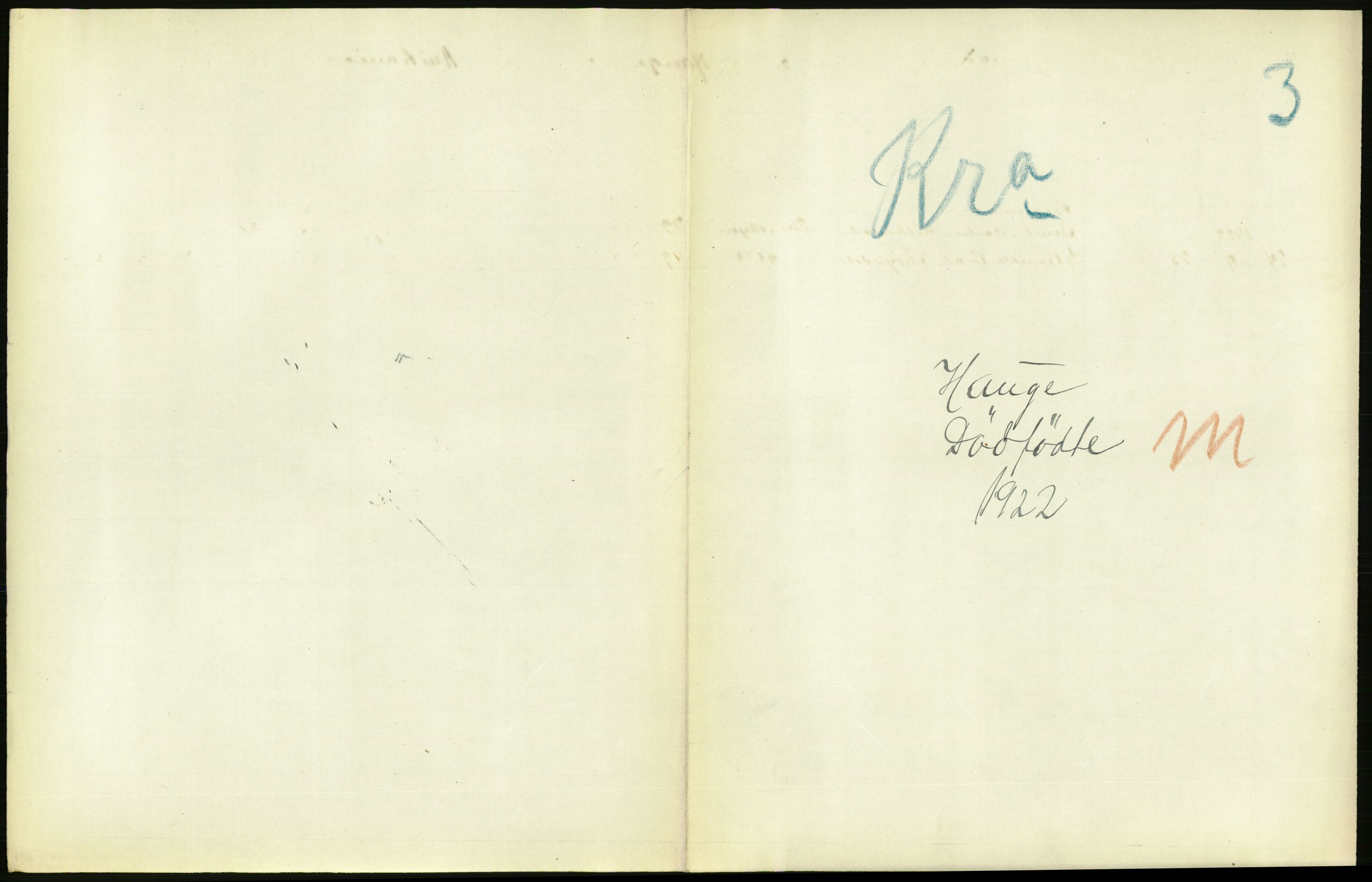 Statistisk sentralbyrå, Sosiodemografiske emner, Befolkning, AV/RA-S-2228/D/Df/Dfc/Dfcb/L0010: Kristiania: Døde, dødfødte, 1922, p. 29
