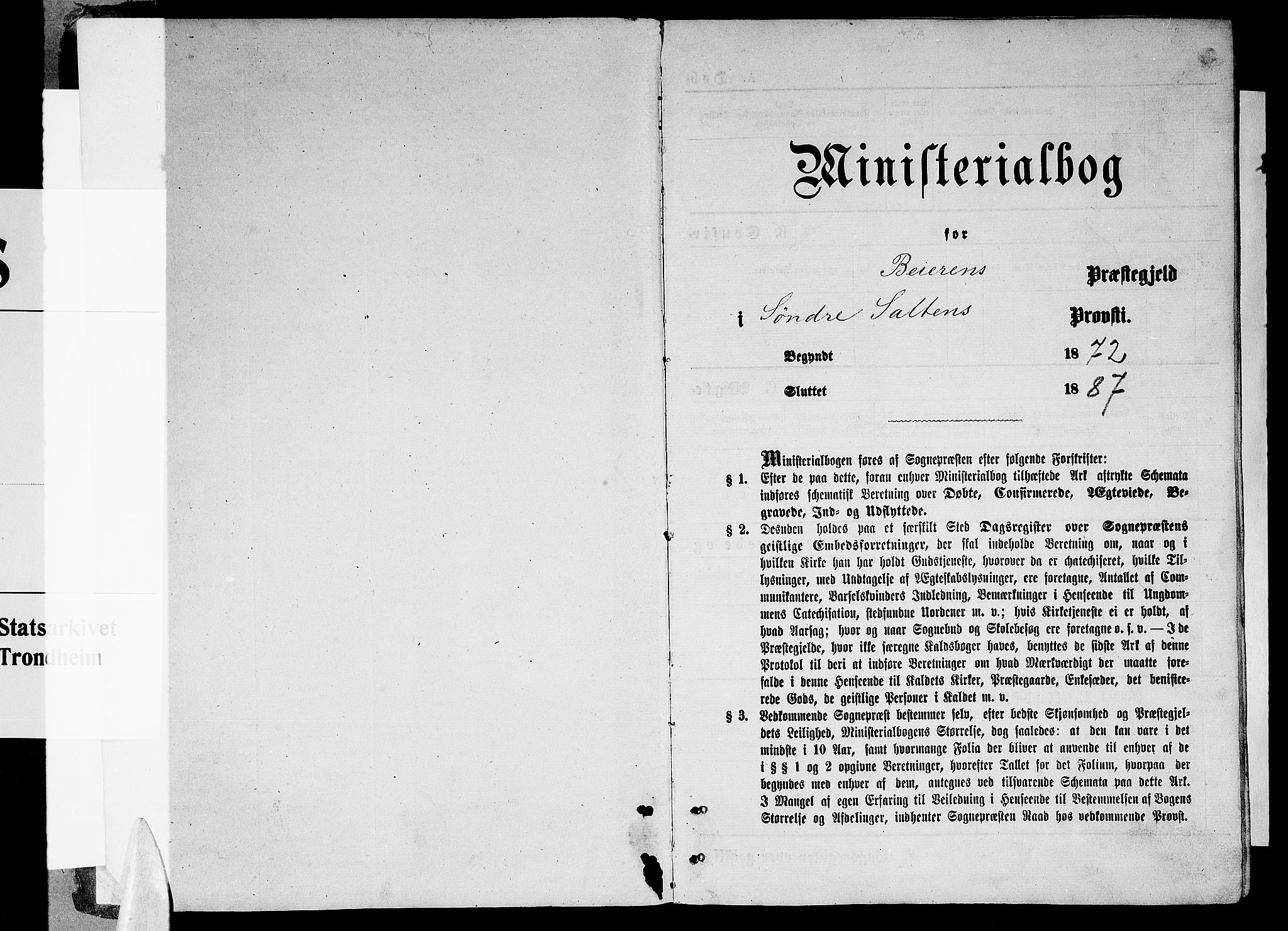 Ministerialprotokoller, klokkerbøker og fødselsregistre - Nordland, SAT/A-1459/846/L0653: Parish register (copy) no. 846C03, 1872-1887