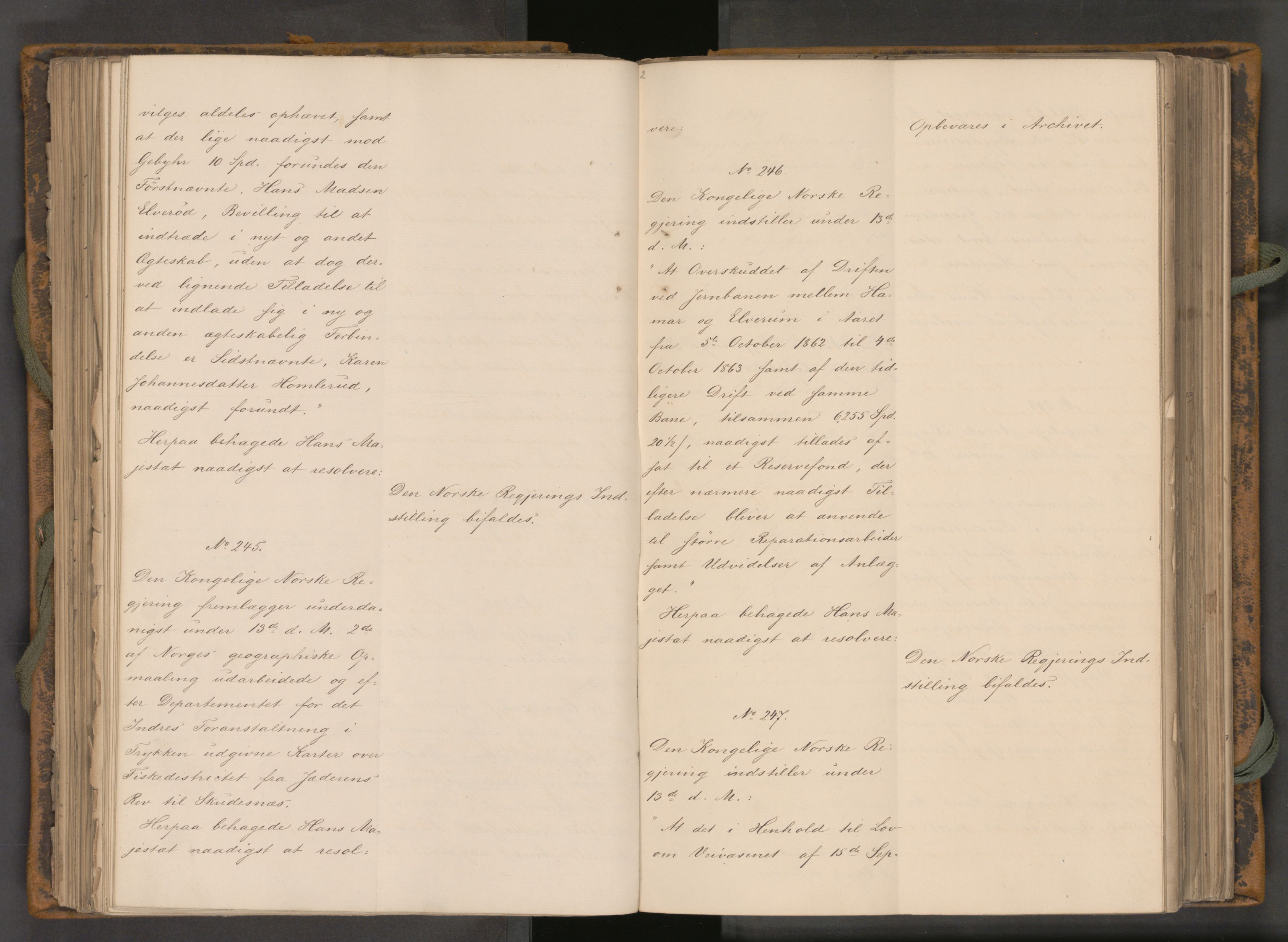 Statsrådssekretariatet, AV/RA-S-1001/A/Ab/L0101: Kgl. res. nr. 2-826, 1. halvår, 1864