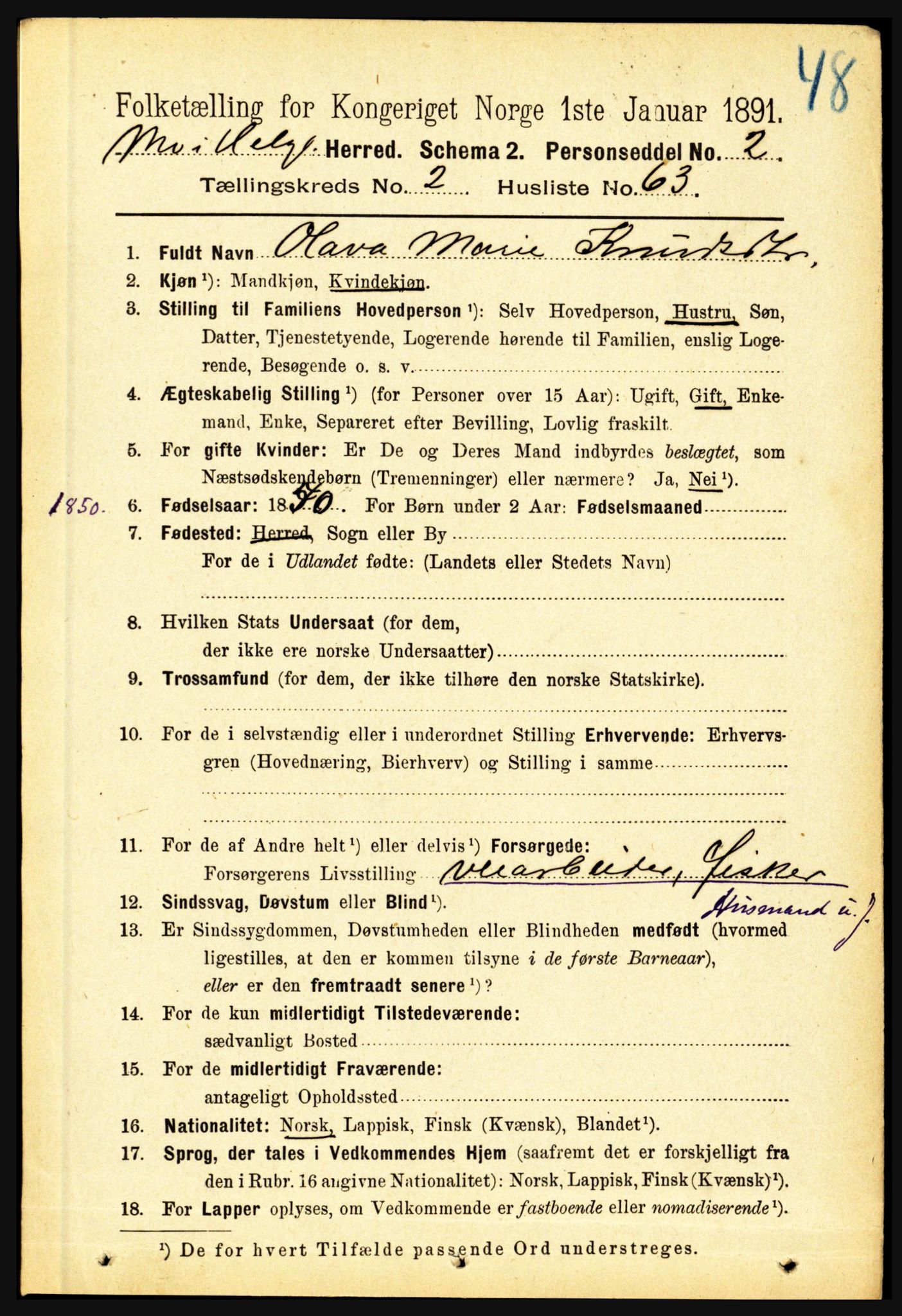 RA, 1891 census for 1833 Mo, 1891, p. 978