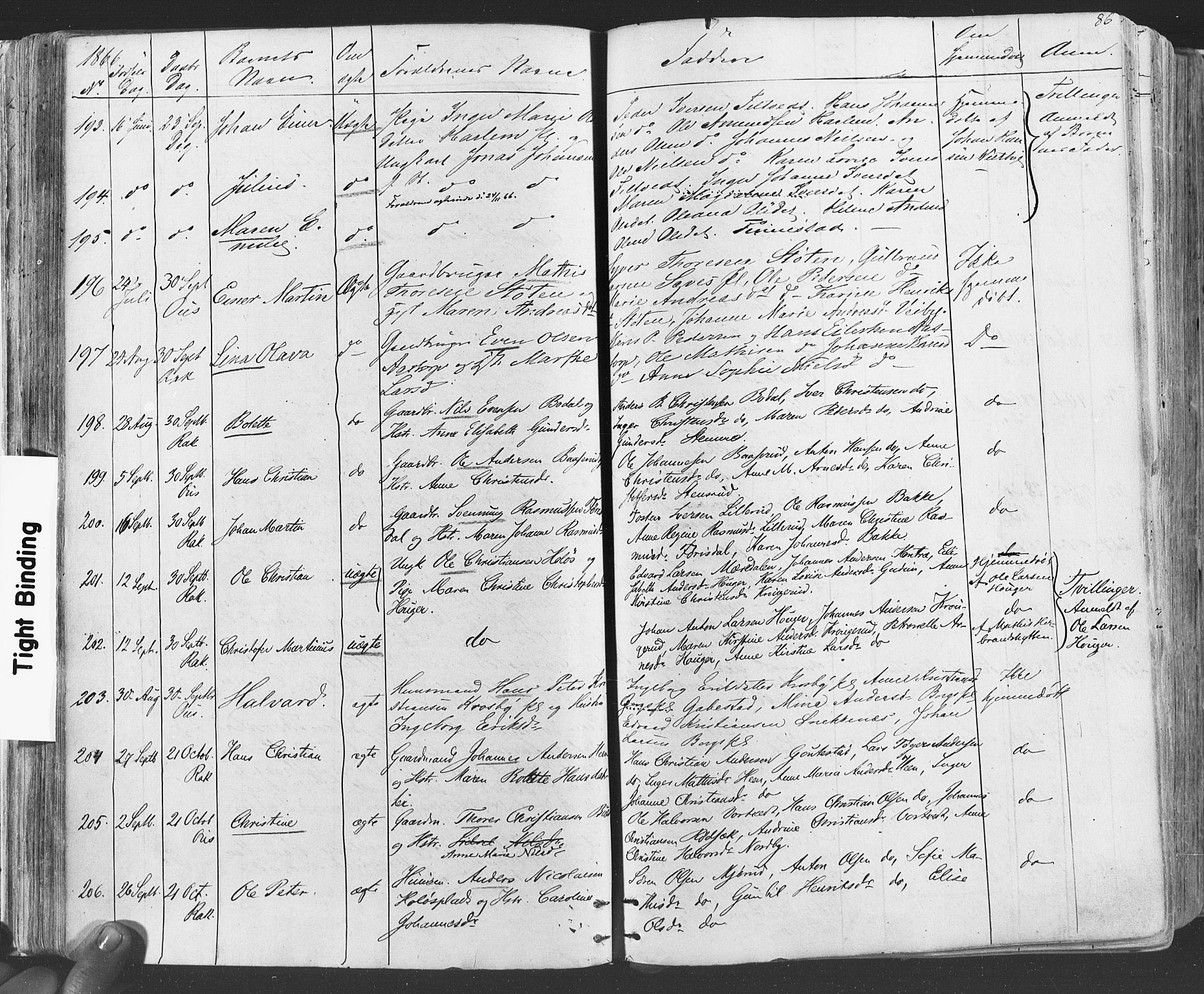 Rakkestad prestekontor Kirkebøker, AV/SAO-A-2008/F/Fa/L0011: Parish register (official) no. I 11, 1862-1877, p. 86