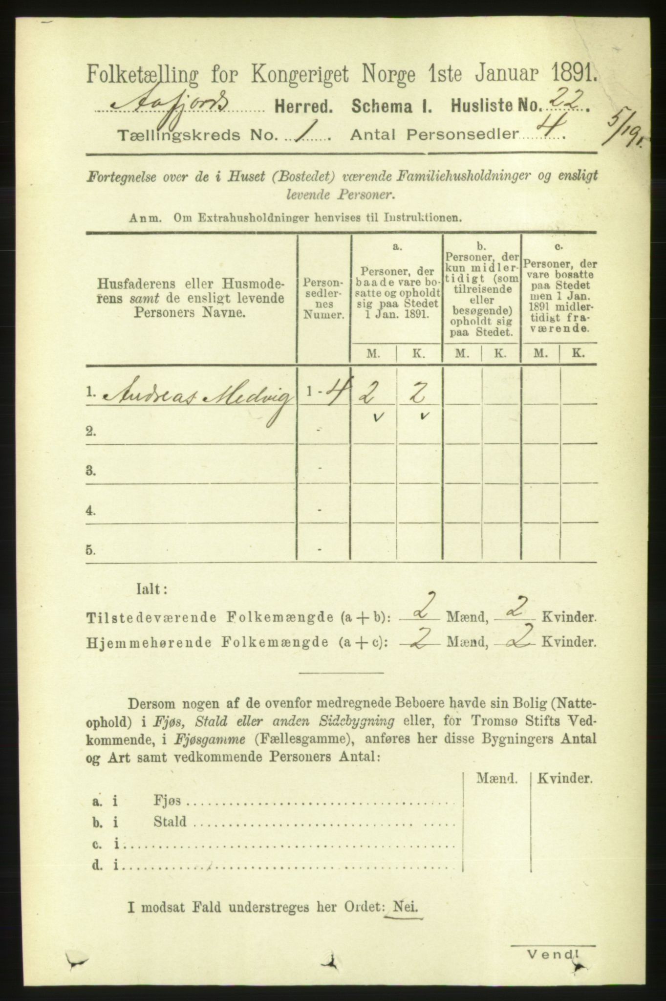 RA, 1891 census for 1630 Åfjord, 1891, p. 58