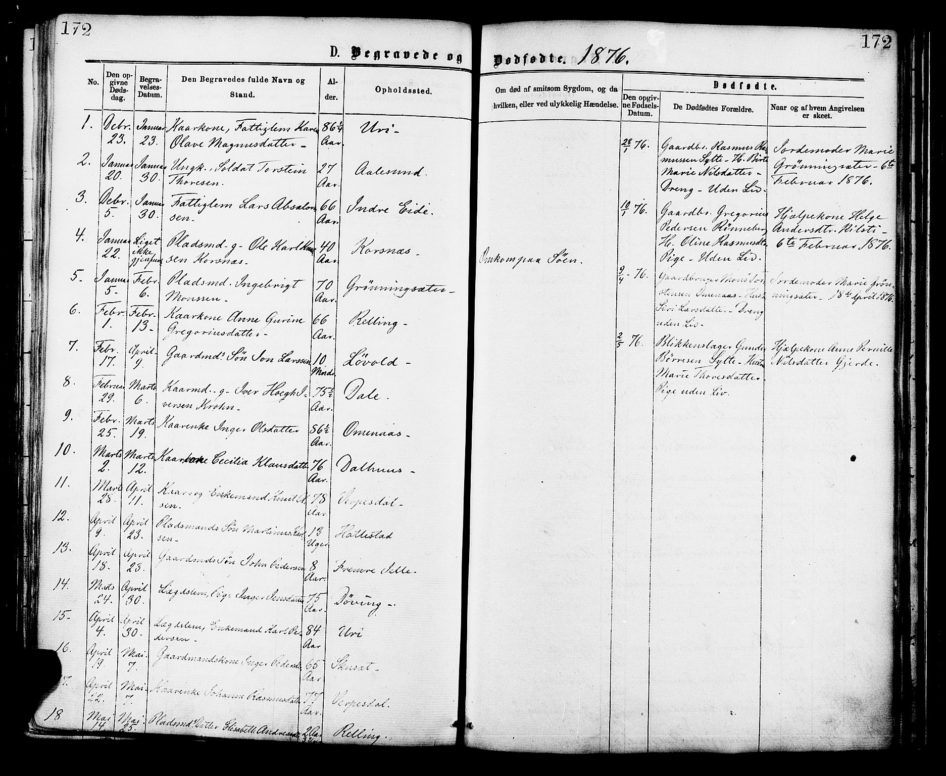 Ministerialprotokoller, klokkerbøker og fødselsregistre - Møre og Romsdal, AV/SAT-A-1454/519/L0254: Parish register (official) no. 519A13, 1868-1883, p. 172