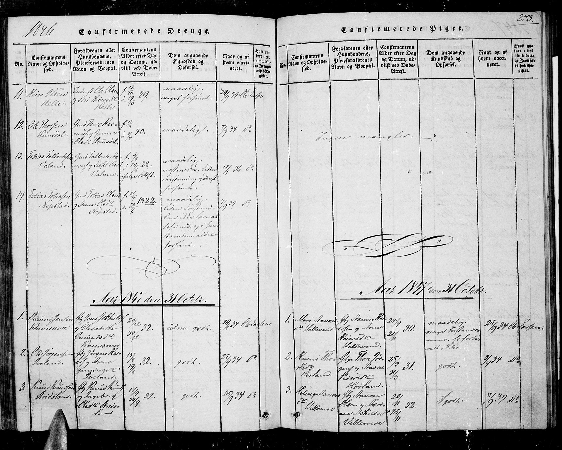 Nord-Audnedal sokneprestkontor, AV/SAK-1111-0032/F/Fa/Faa/L0001: Parish register (official) no. A 1, 1815-1856, p. 273