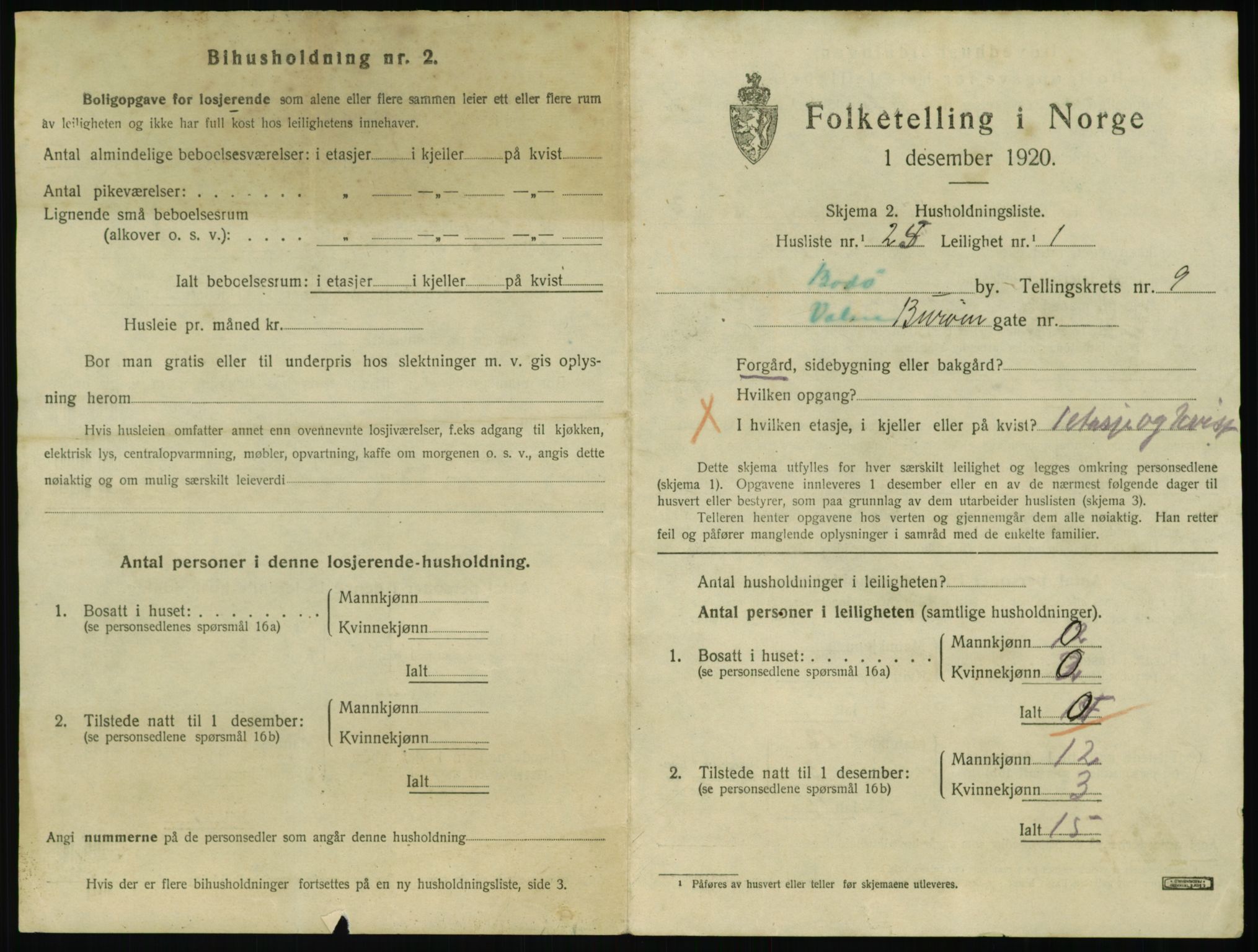 SAT, 1920 census for Bodø, 1920, p. 3281