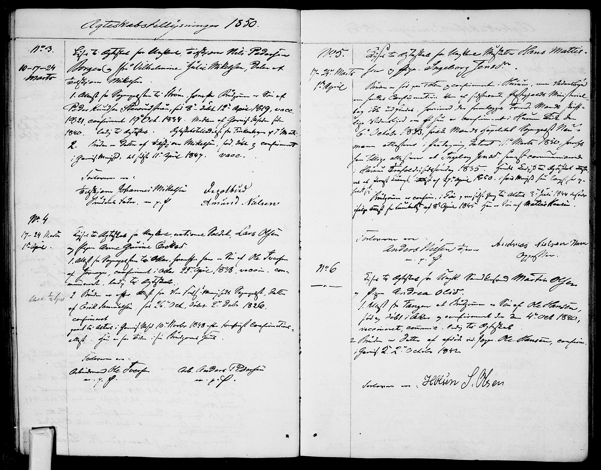 Garnisonsmenigheten Kirkebøker, AV/SAO-A-10846/H/Ha/L0005: Banns register no. I 5, 1844-1856