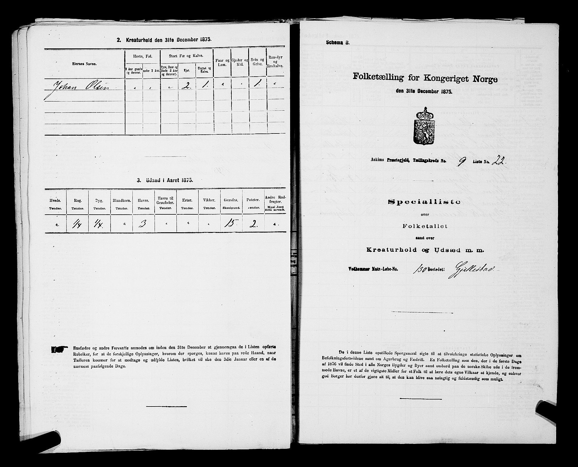 RA, 1875 census for 0124P Askim, 1875, p. 618