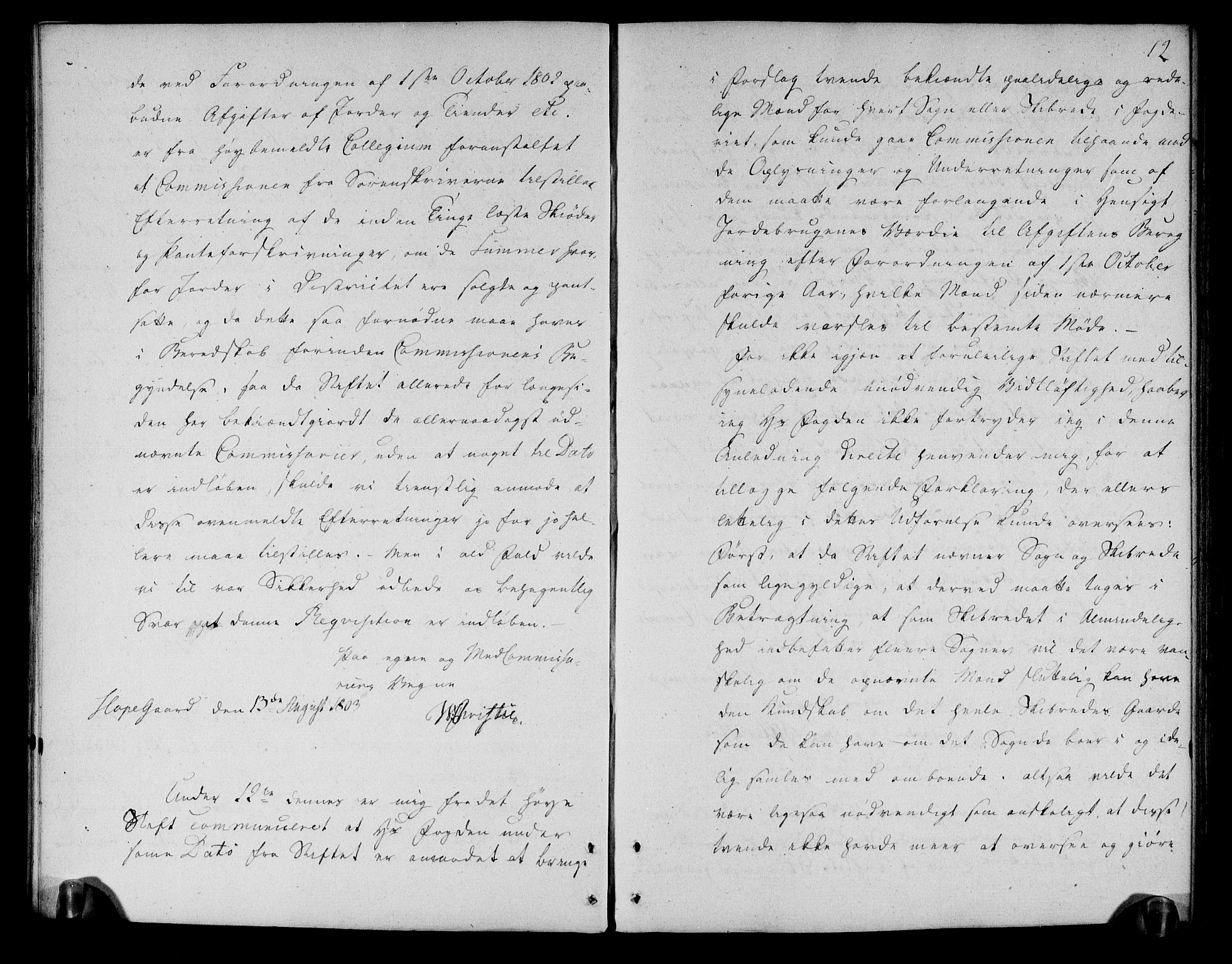 Rentekammeret inntil 1814, Realistisk ordnet avdeling, AV/RA-EA-4070/N/Ne/Nea/L0110: Nordhordland og Voss fogderi. Deliberasjonsprotokoll, 1803, p. 14