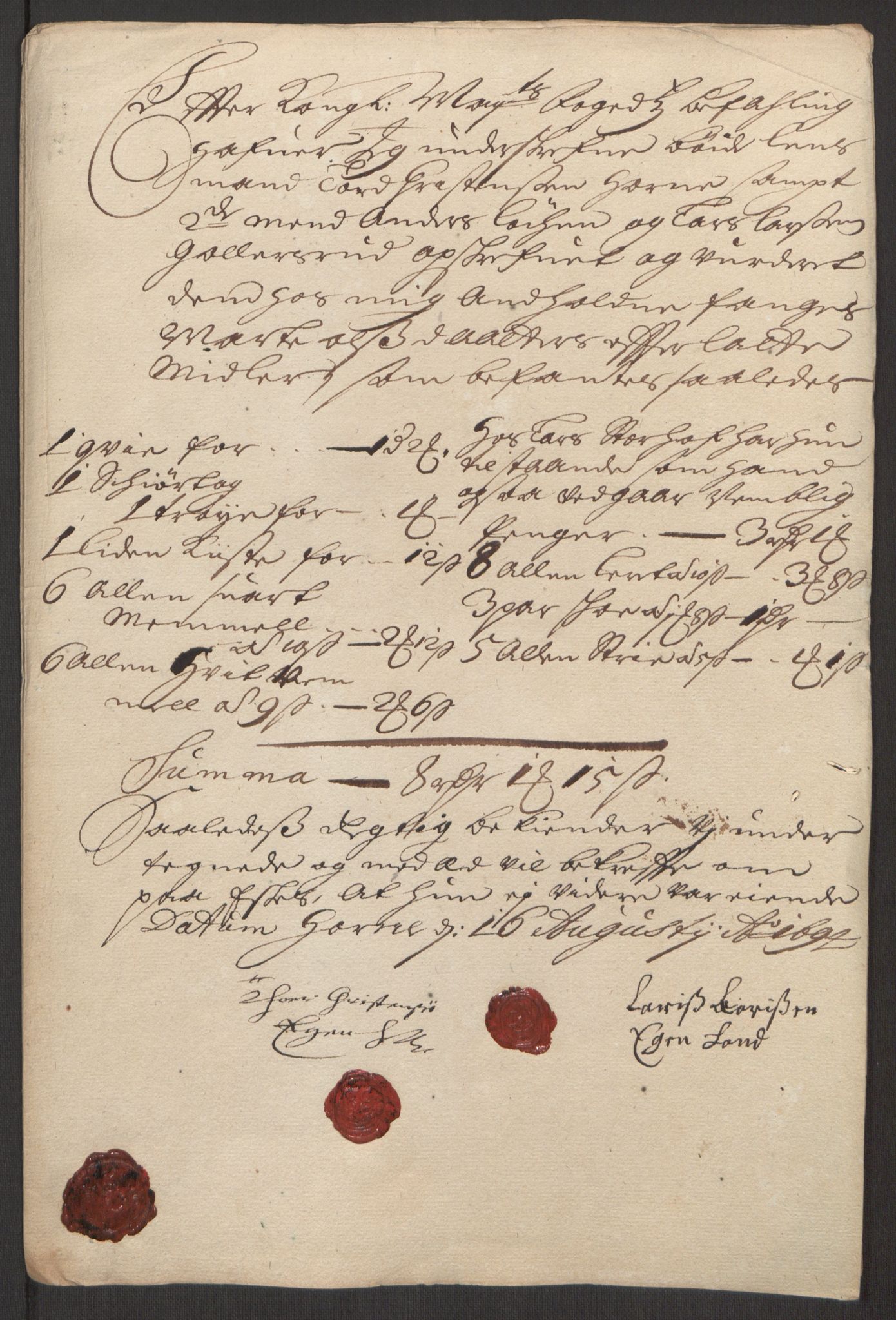 Rentekammeret inntil 1814, Reviderte regnskaper, Fogderegnskap, RA/EA-4092/R16/L1035: Fogderegnskap Hedmark, 1694, p. 75