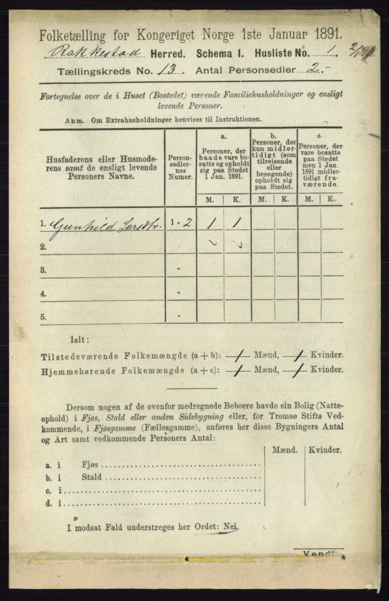 RA, 1891 census for 0128 Rakkestad, 1891, p. 6320