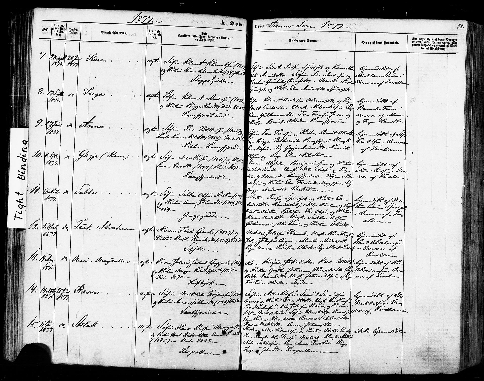 Tana sokneprestkontor, AV/SATØ-S-1334/H/Ha/L0002kirke: Parish register (official) no. 2 /1, 1861-1877, p. 88