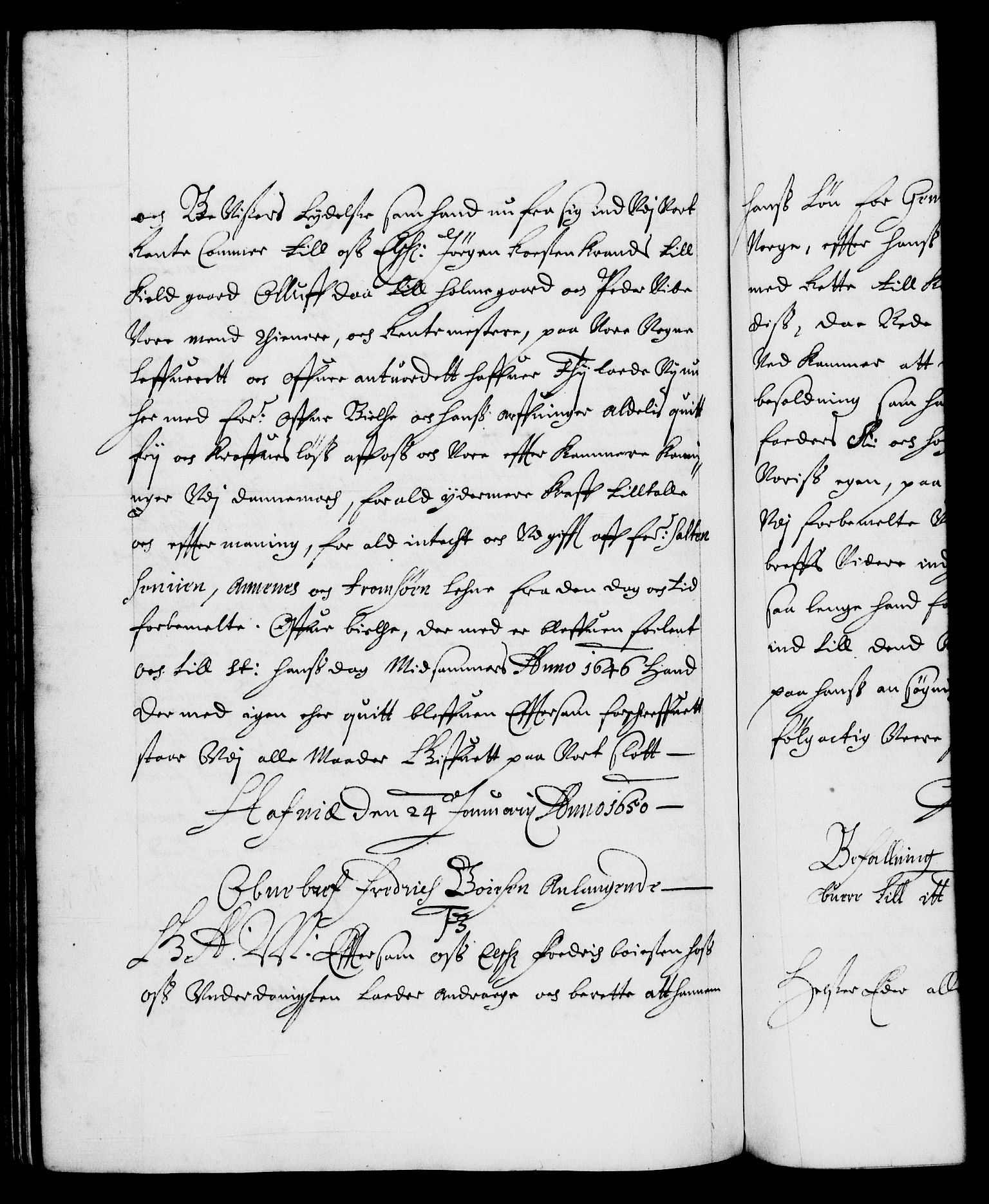 Danske Kanselli 1572-1799, RA/EA-3023/F/Fc/Fca/Fcaa/L0007: Norske registre (mikrofilm), 1648-1650, p. 607b