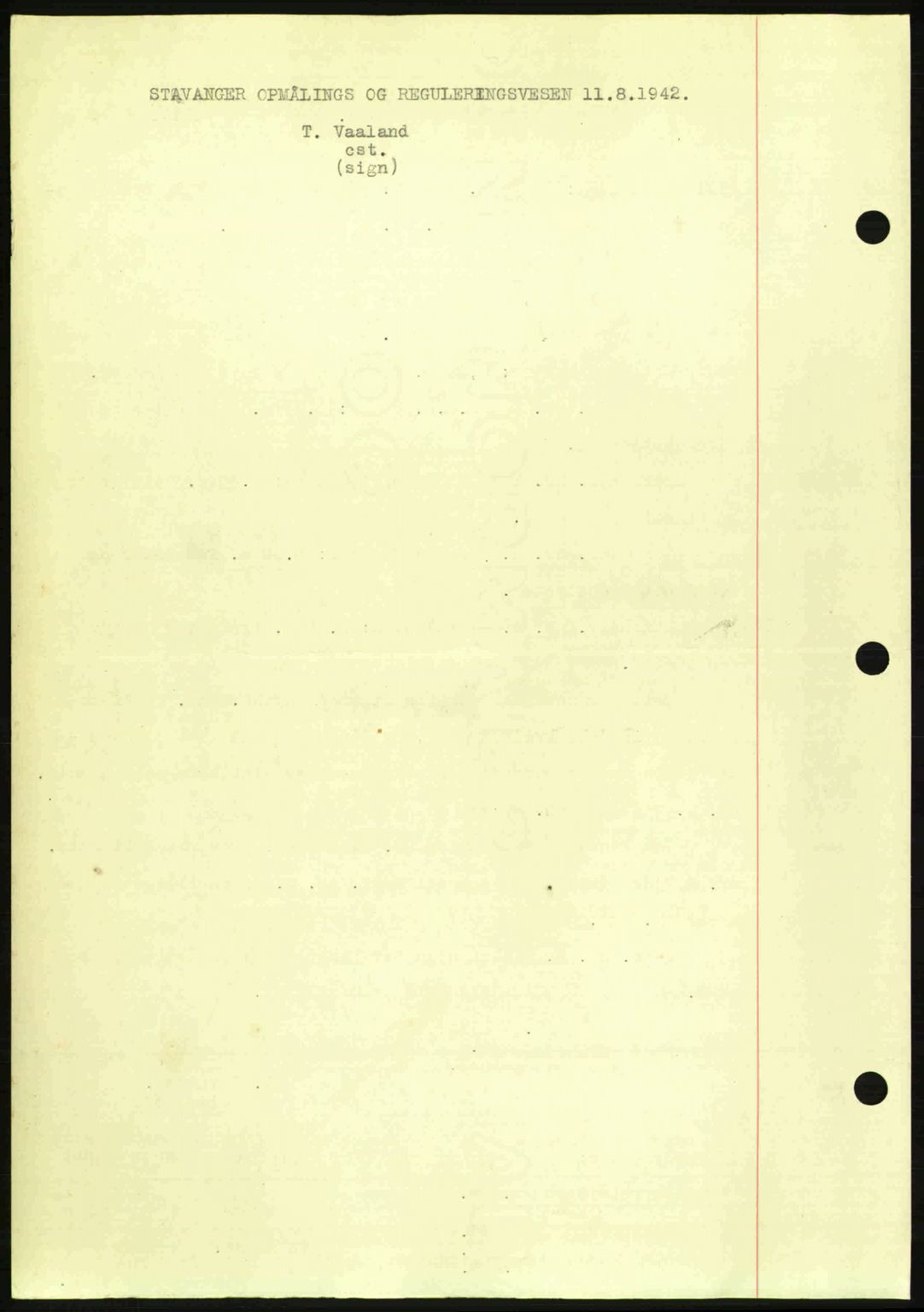 Stavanger byrett, AV/SAST-A-100455/002/G/Gb/L0017: Mortgage book no. A7, 1941-1943, Diary no: : 1677/1942