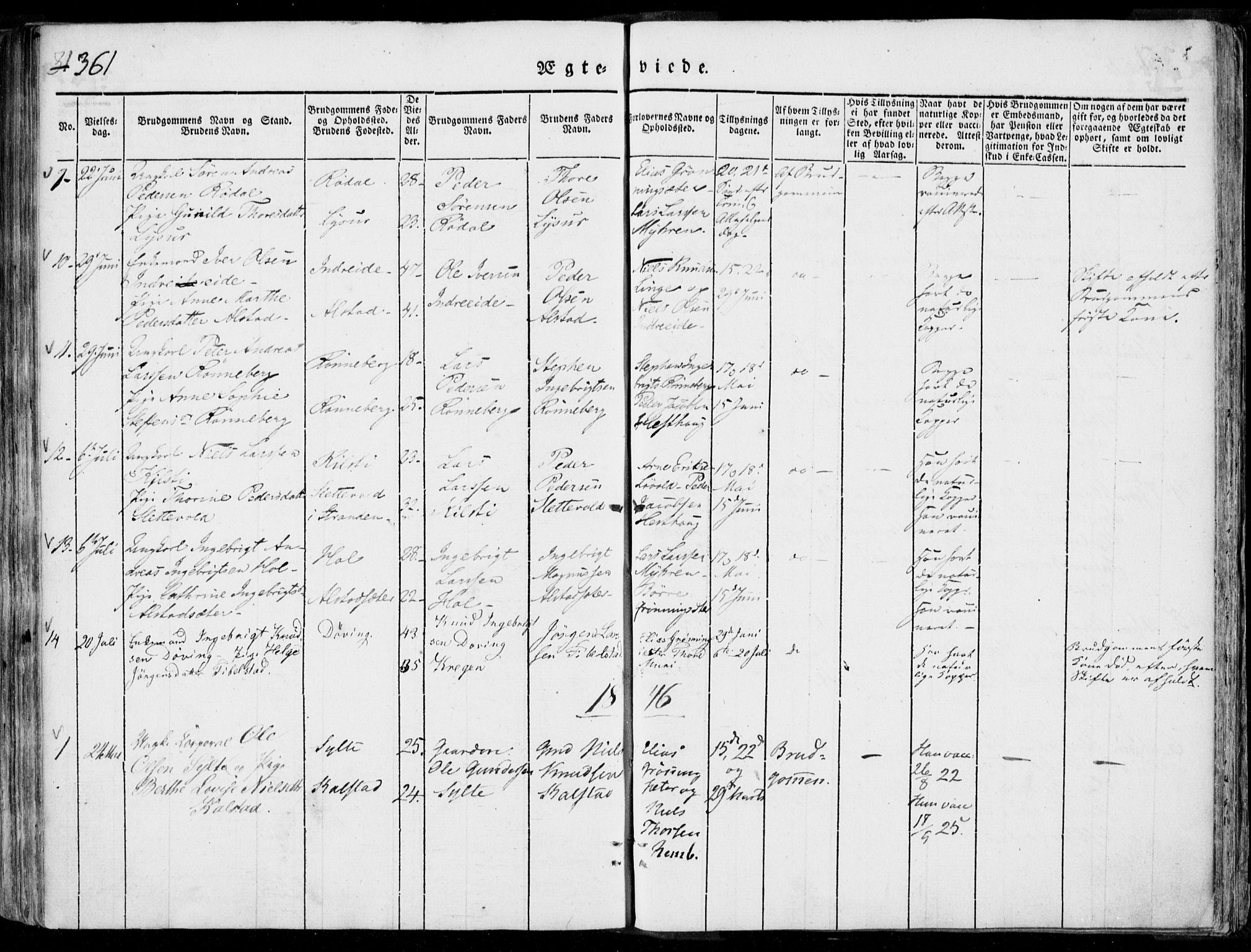 Ministerialprotokoller, klokkerbøker og fødselsregistre - Møre og Romsdal, AV/SAT-A-1454/519/L0248: Parish register (official) no. 519A07, 1829-1860, p. 361