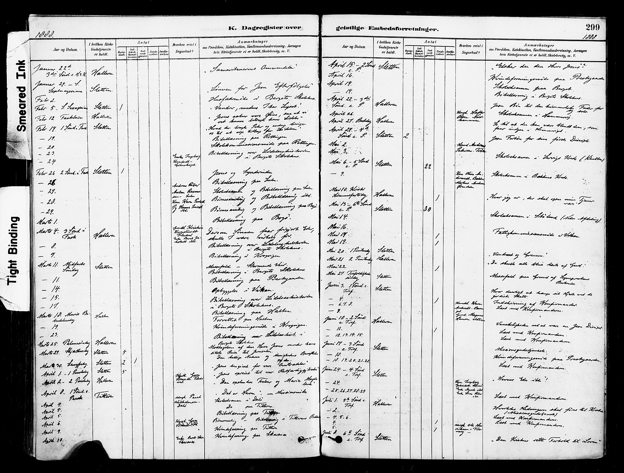 Ministerialprotokoller, klokkerbøker og fødselsregistre - Sør-Trøndelag, AV/SAT-A-1456/640/L0578: Parish register (official) no. 640A03, 1879-1889, p. 299