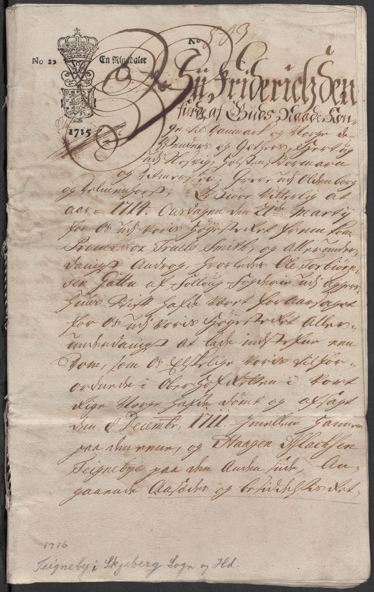 Riksarkivets diplomsamling, AV/RA-EA-5965/F12/L0007: Pk. 8 (I), 1604-1719, p. 121