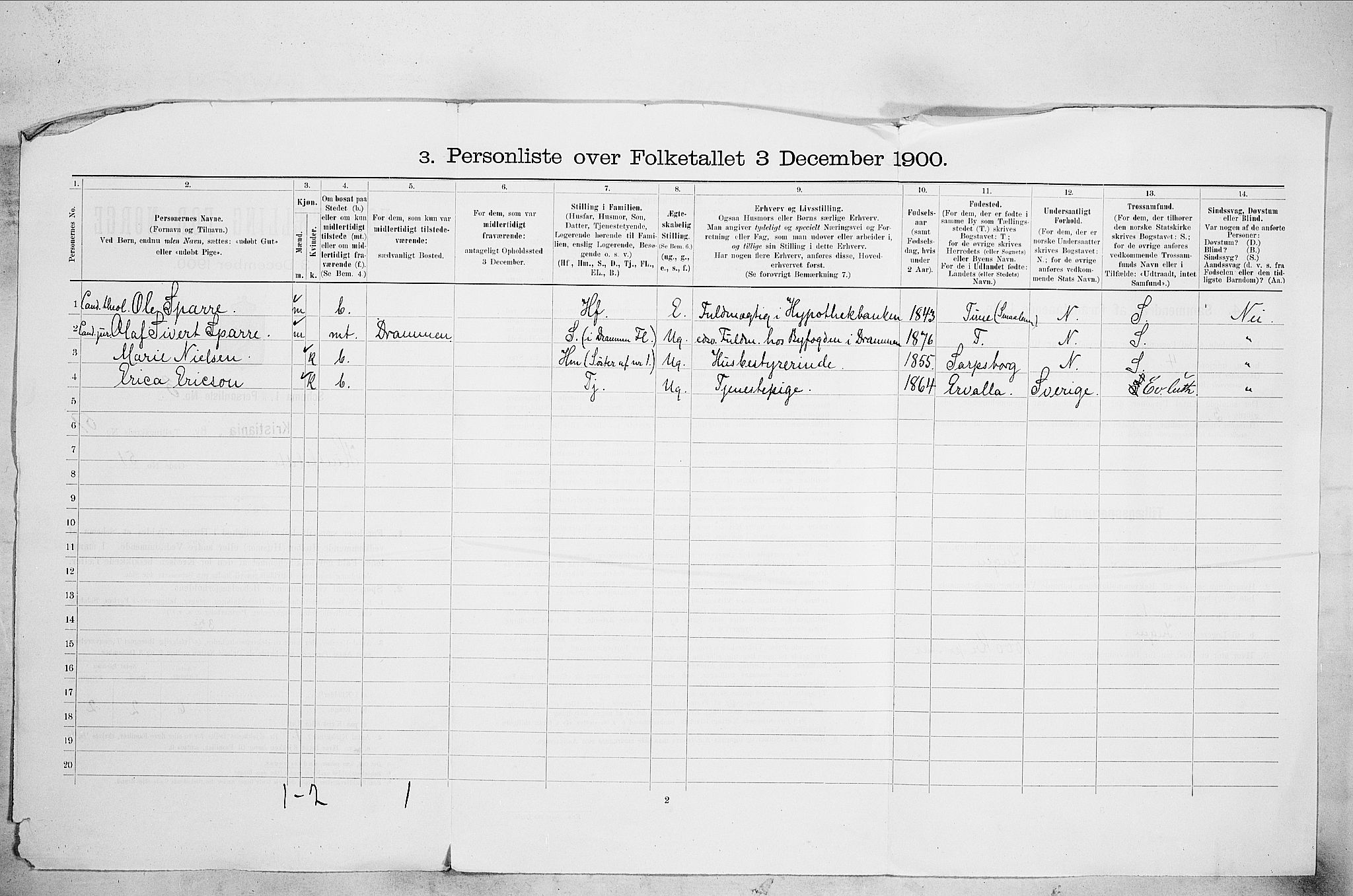 SAO, 1900 census for Kristiania, 1900, p. 39721