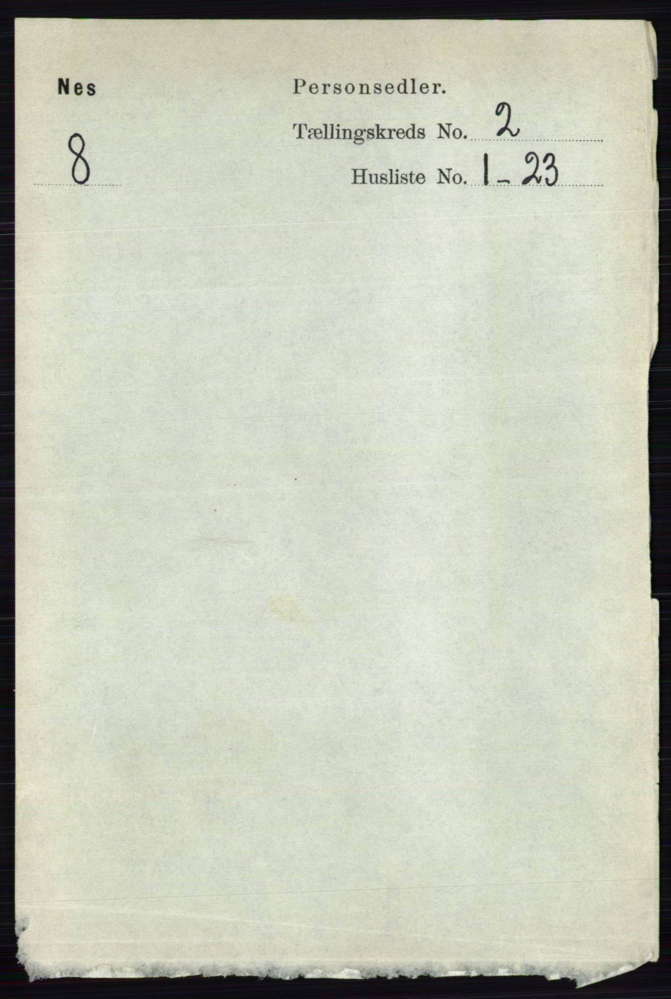 RA, 1891 census for 0236 Nes, 1891, p. 938