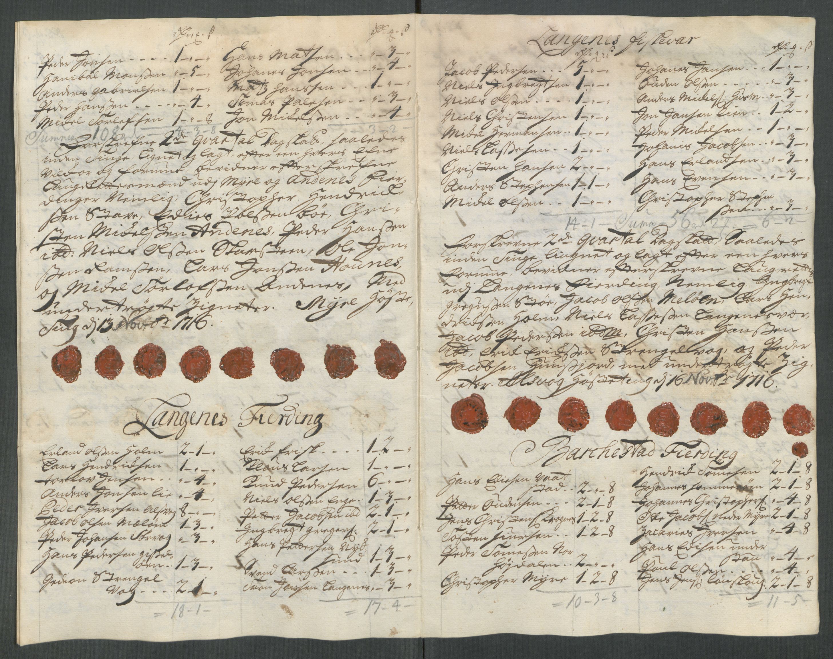 Rentekammeret inntil 1814, Reviderte regnskaper, Fogderegnskap, AV/RA-EA-4092/R67/L4682: Fogderegnskap Vesterålen, Andenes og Lofoten, 1716, p. 122