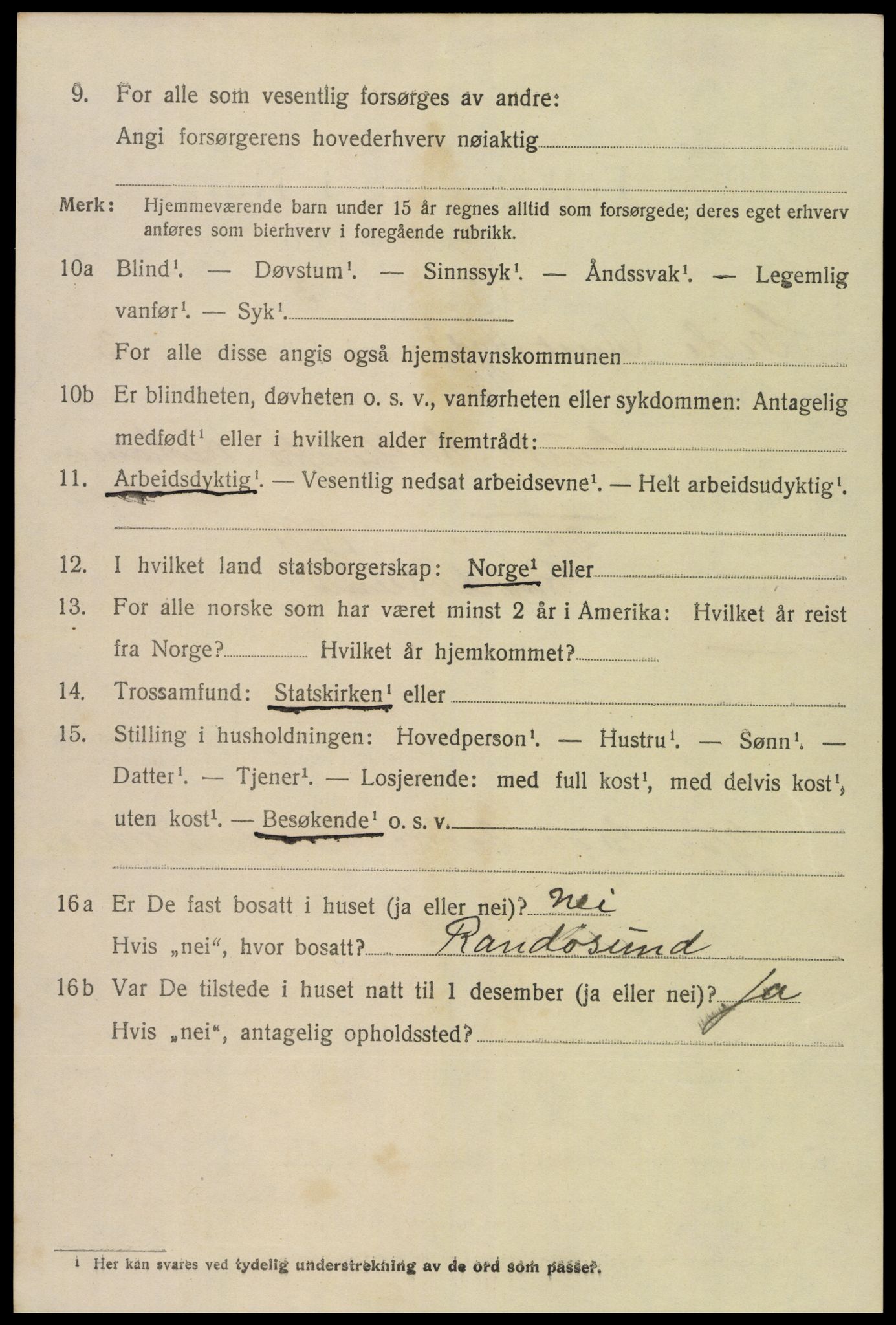 SAK, 1920 census for Eide, 1920, p. 1035