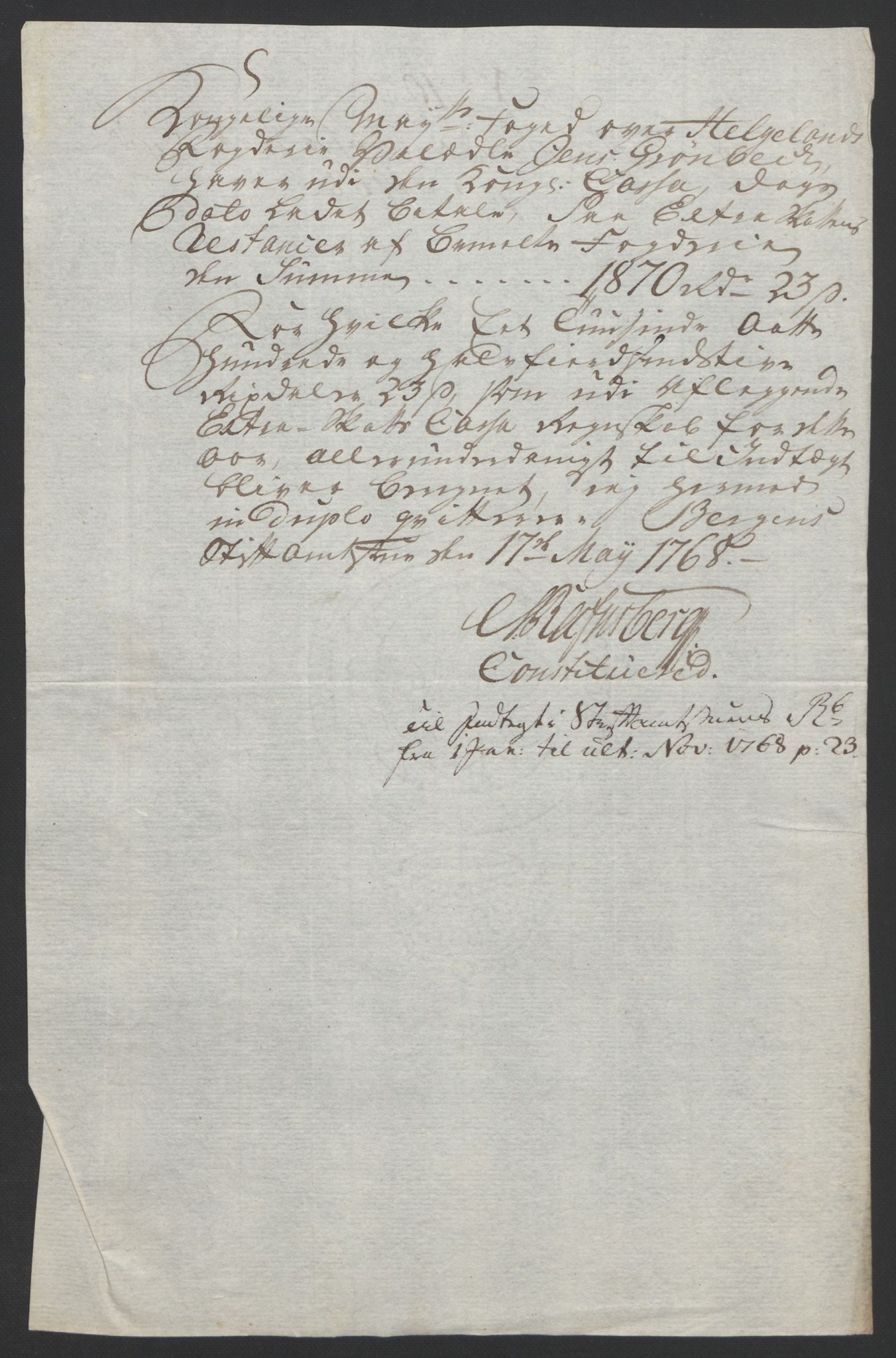 Rentekammeret inntil 1814, Reviderte regnskaper, Fogderegnskap, RA/EA-4092/R65/L4573: Ekstraskatten Helgeland, 1762-1772, p. 203