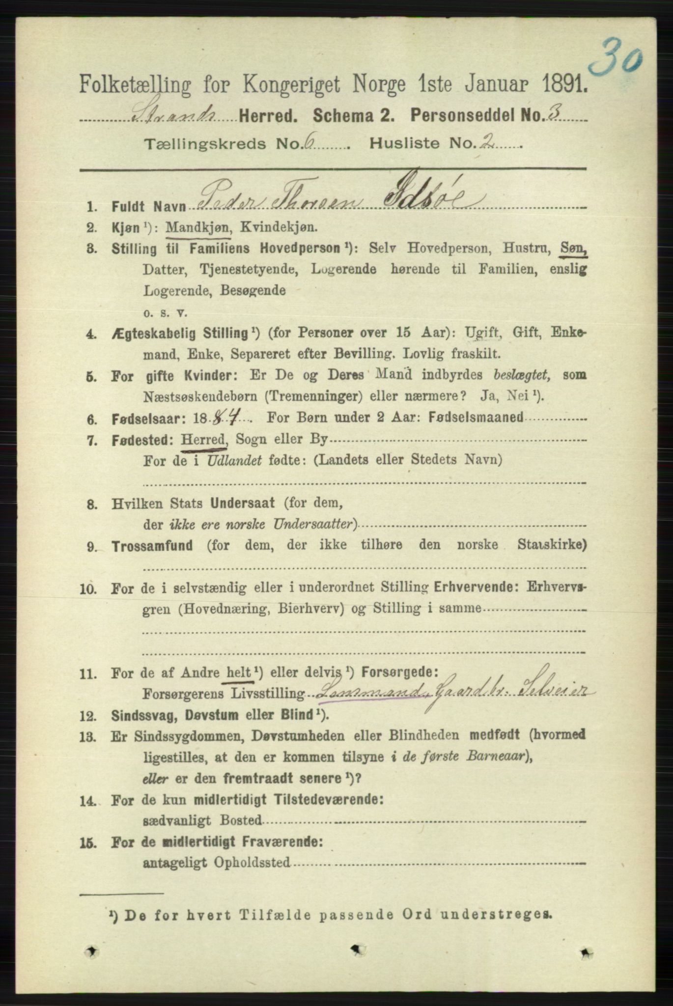 RA, 1891 census for 1130 Strand, 1891, p. 1672