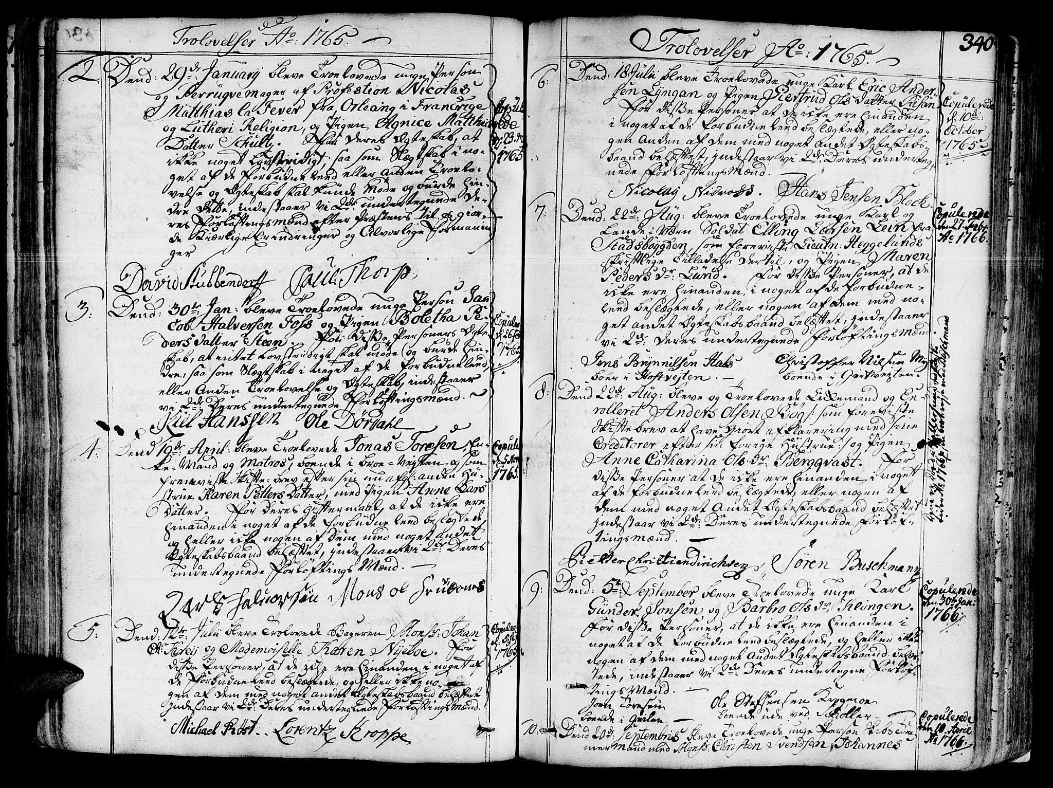 Ministerialprotokoller, klokkerbøker og fødselsregistre - Sør-Trøndelag, SAT/A-1456/602/L0103: Parish register (official) no. 602A01, 1732-1774, p. 340