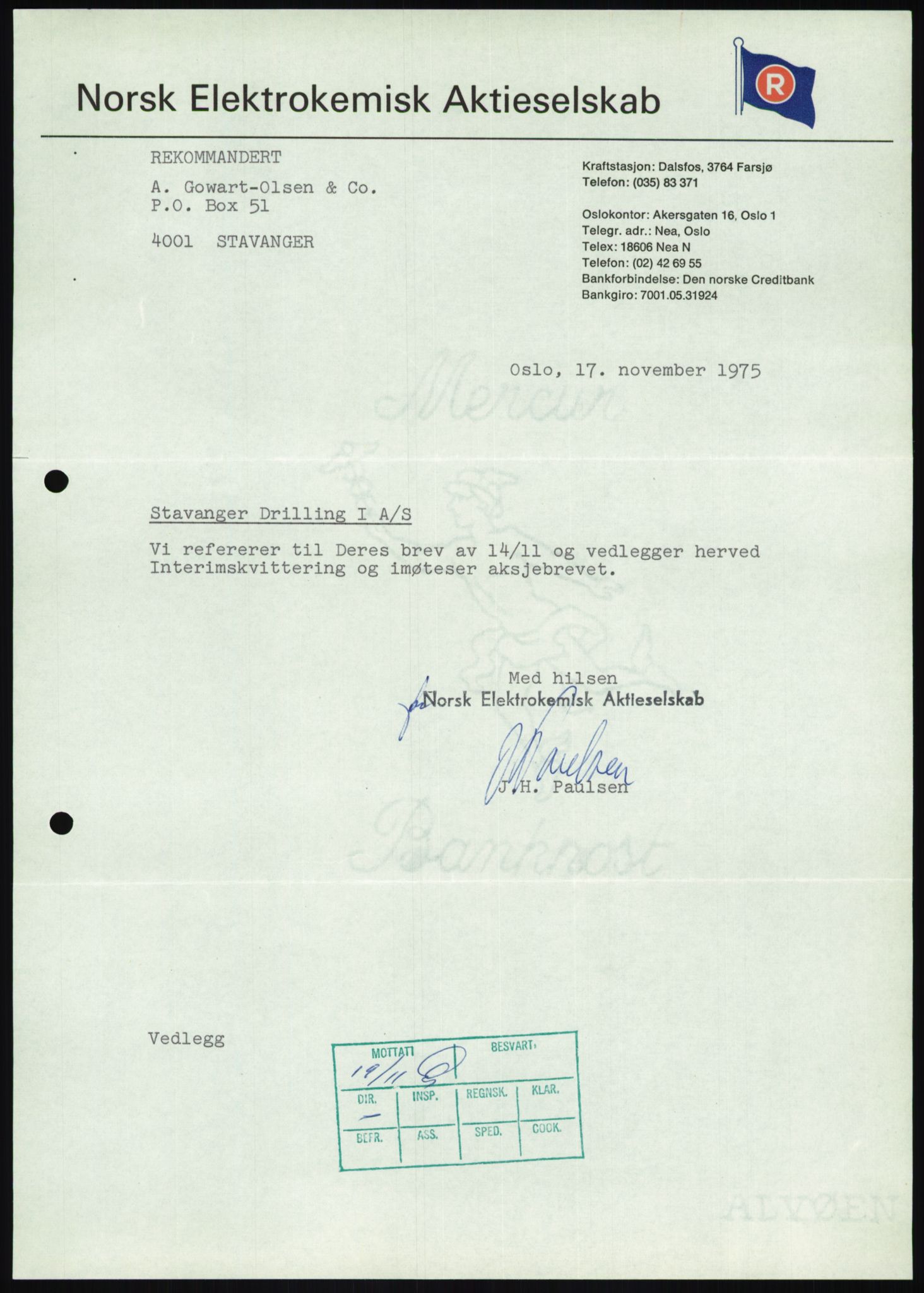 Pa 1503 - Stavanger Drilling AS, AV/SAST-A-101906/D/L0006: Korrespondanse og saksdokumenter, 1974-1984, p. 1002